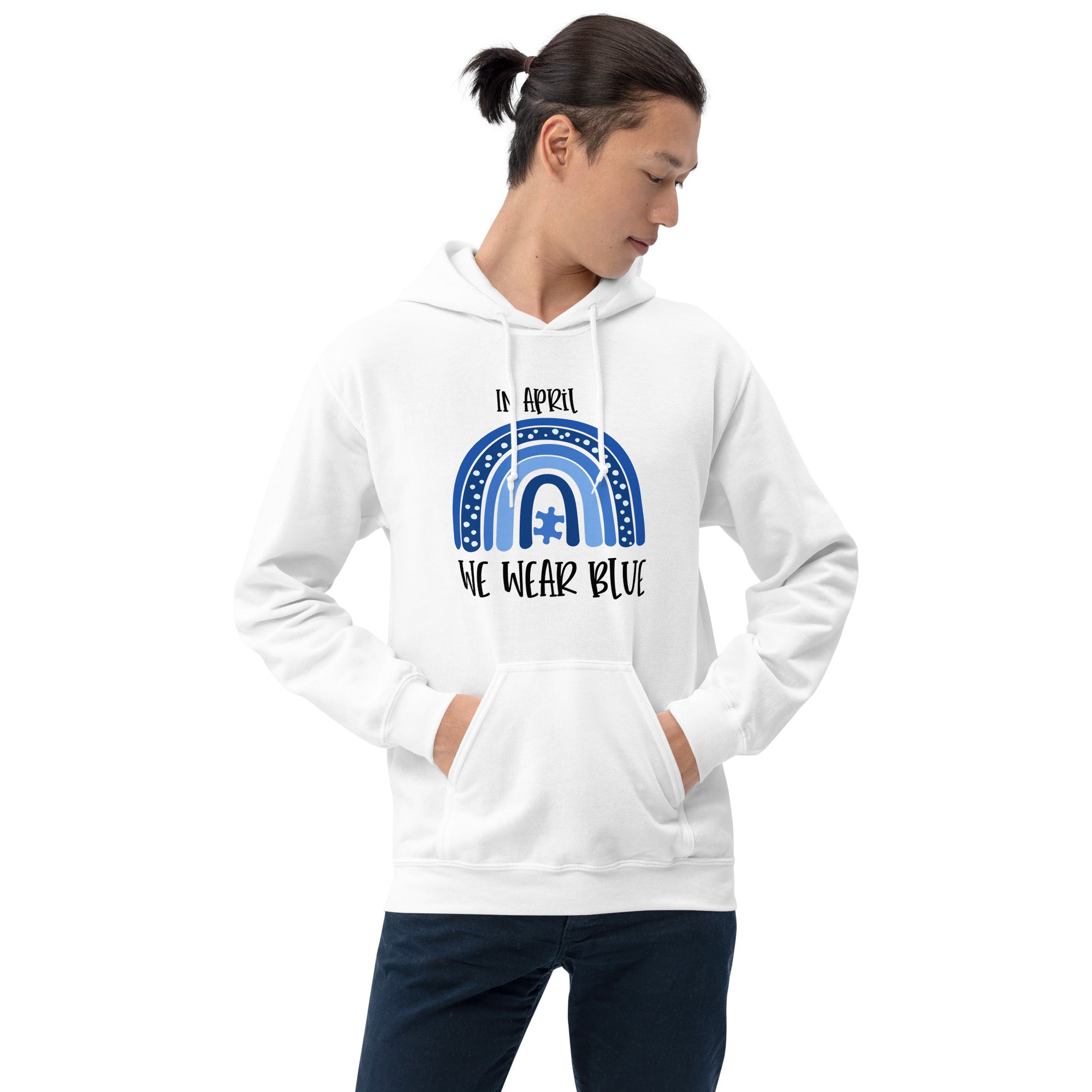 Unisex Hoodie In April We Wear Blue