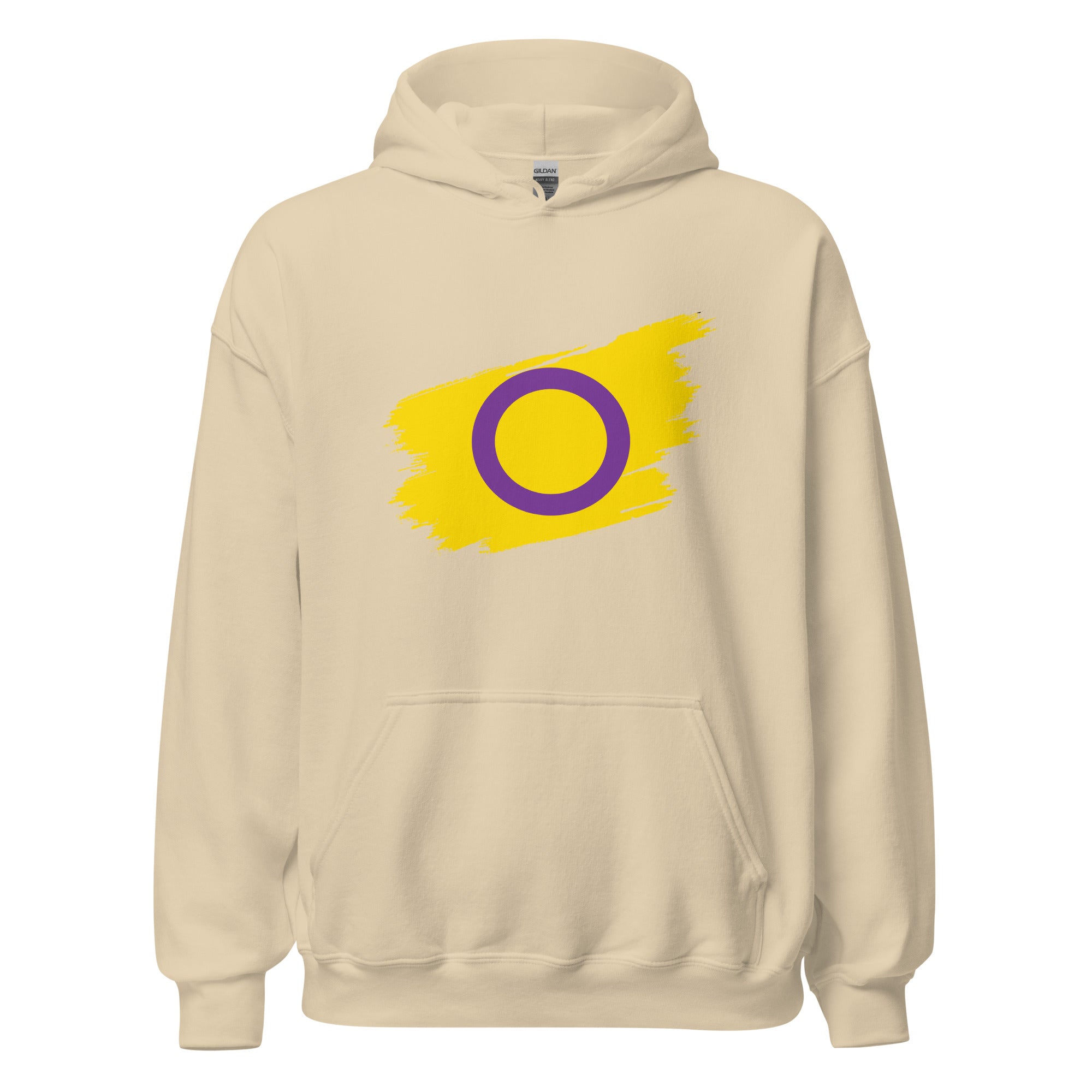 Unisex Hoodie Intersex Grunge Flag