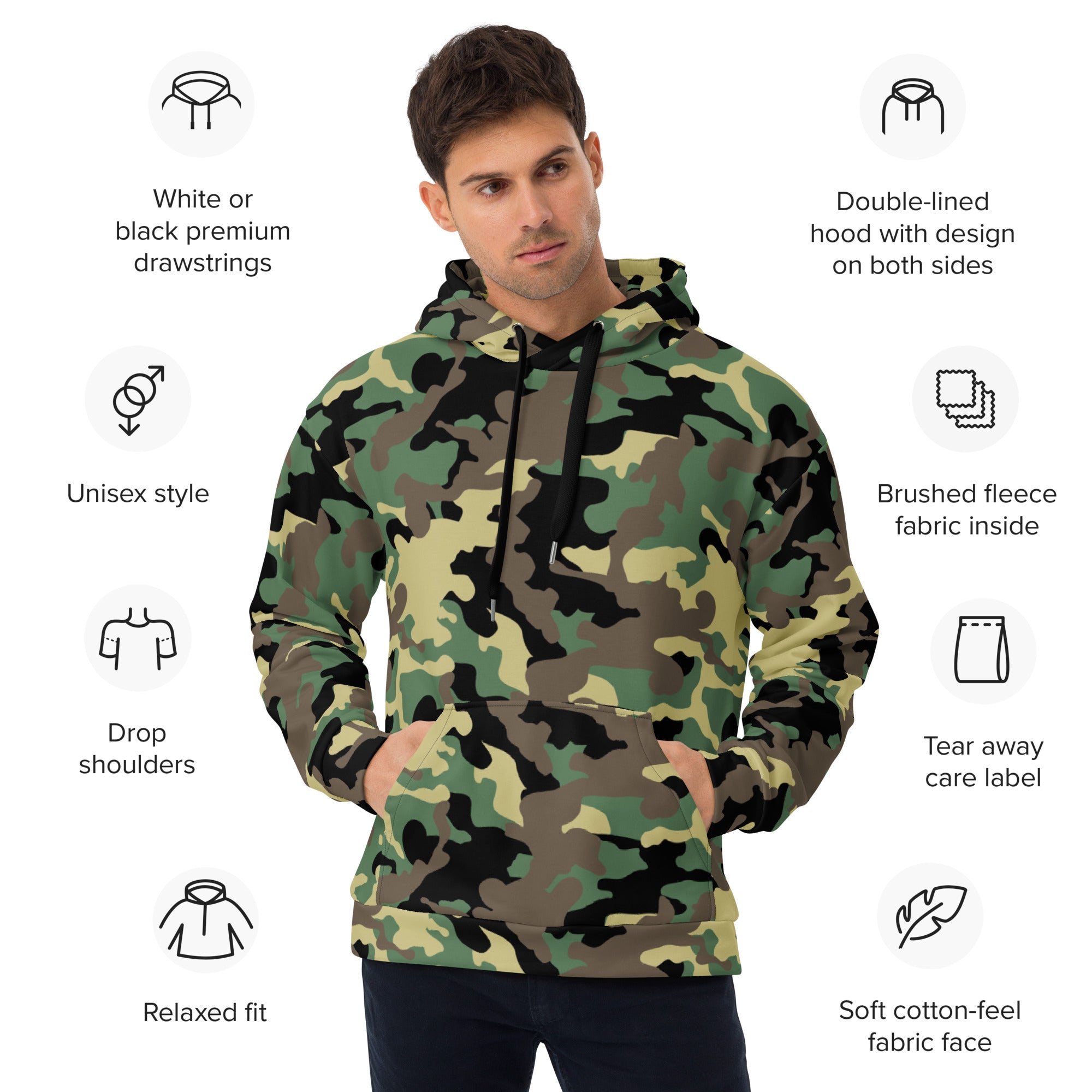 Unisex Hoodie Jungle Camo