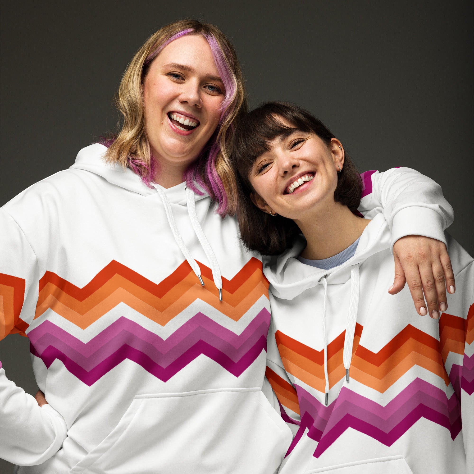 Unisex Hoodie Lesbian Zigzag Pattern