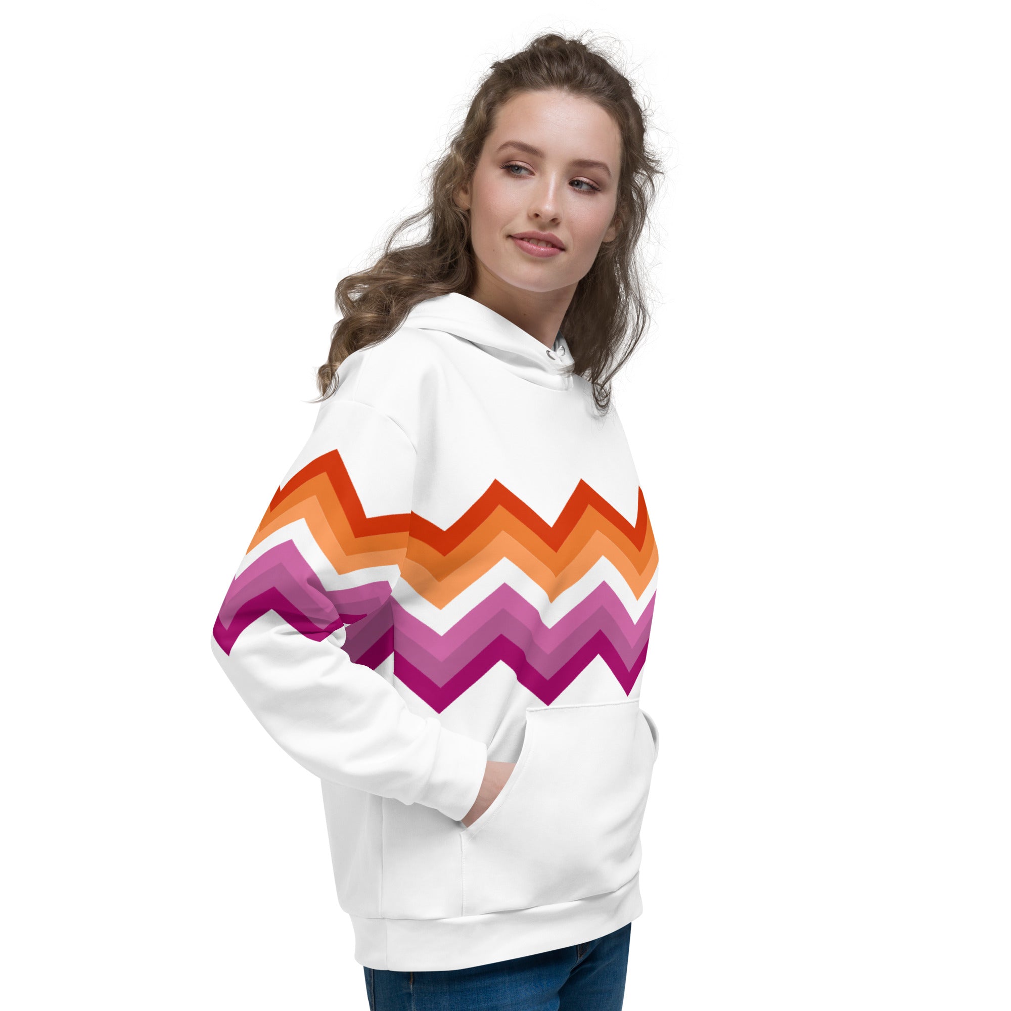 Unisex Hoodie Lesbian Zigzag Pattern