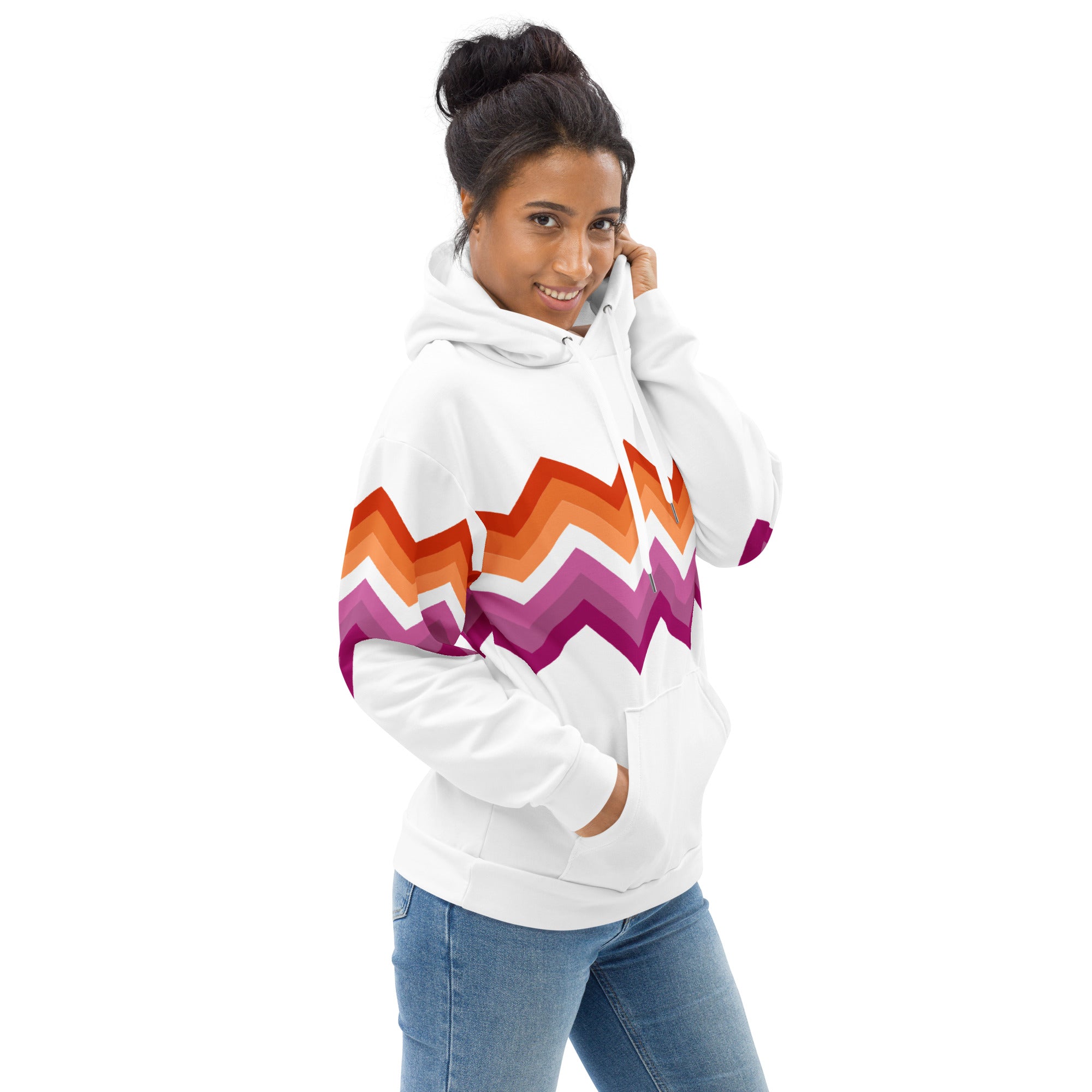 Unisex Hoodie Lesbian Zigzag Pattern