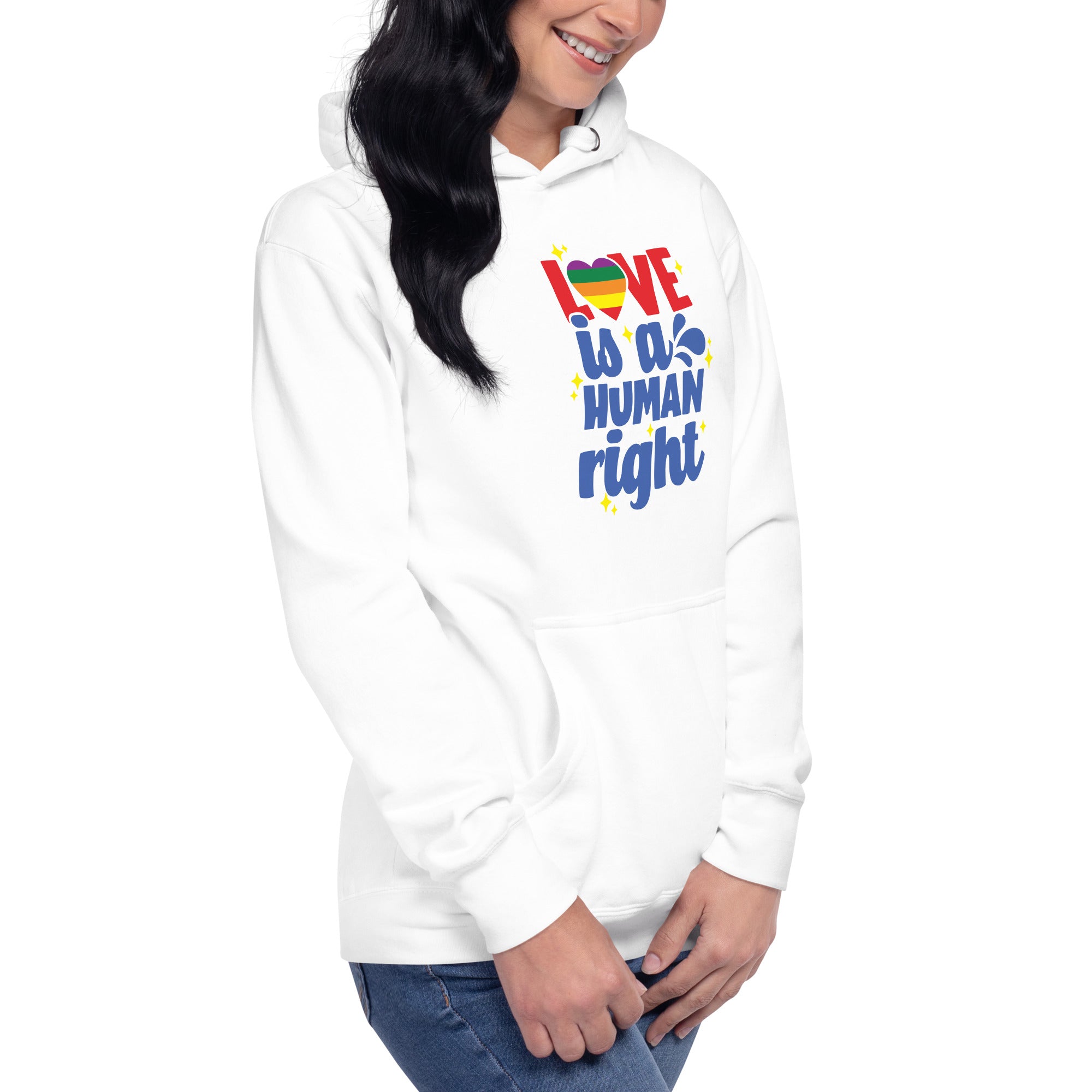 Unisex Hoodie Love is a human right