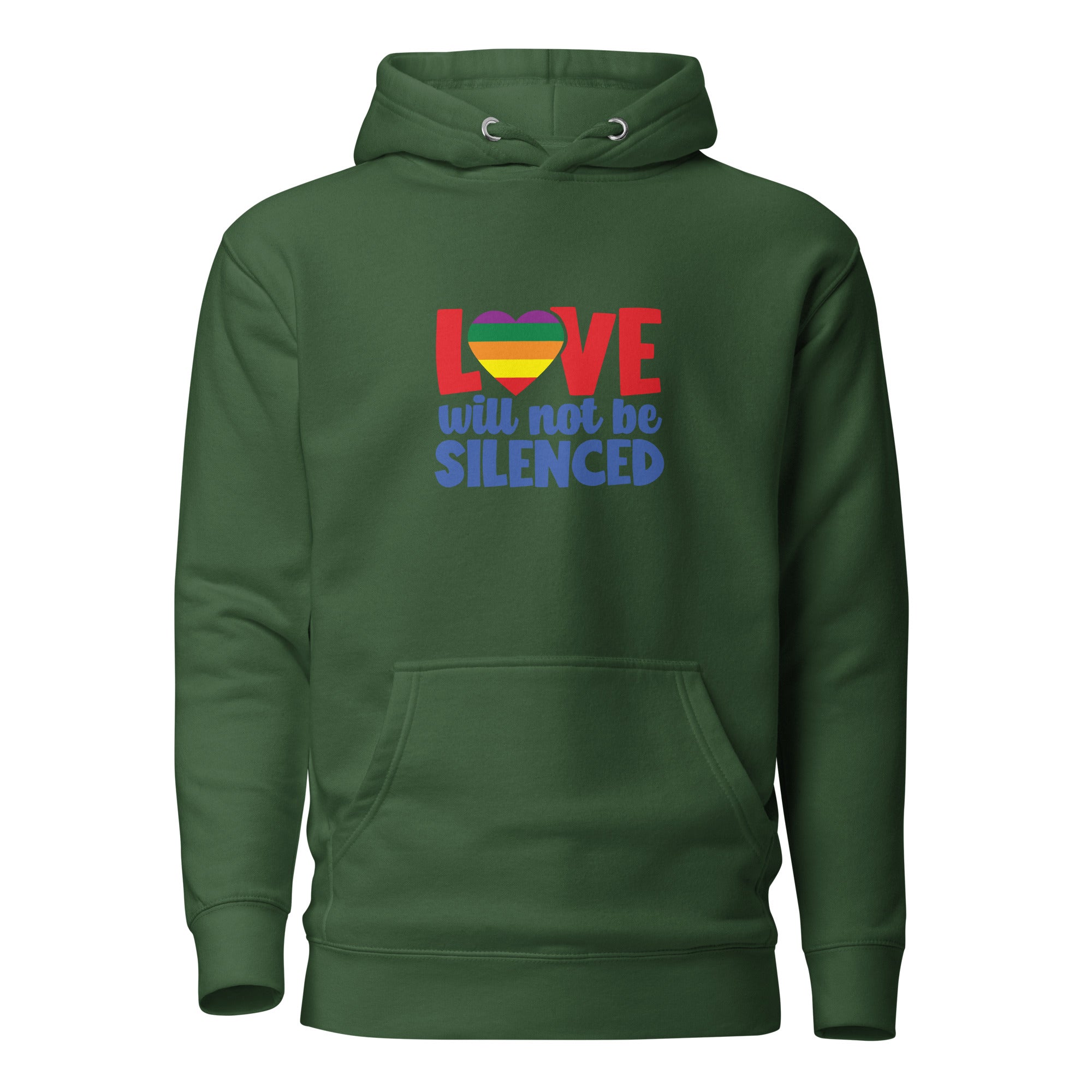 Unisex Hoodie Love will not be silenced