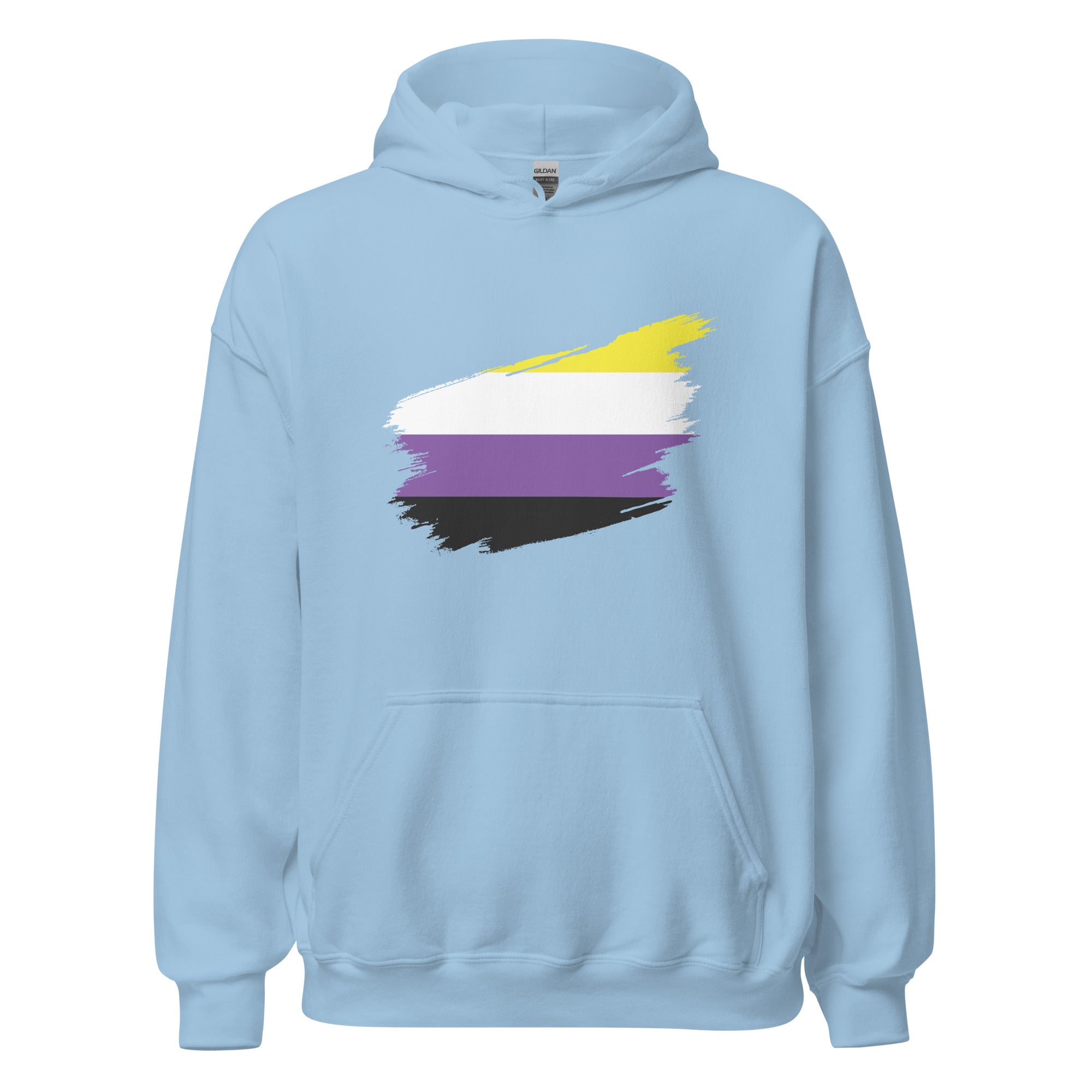 Unisex Hoodie Non Binary Grunge Flag
