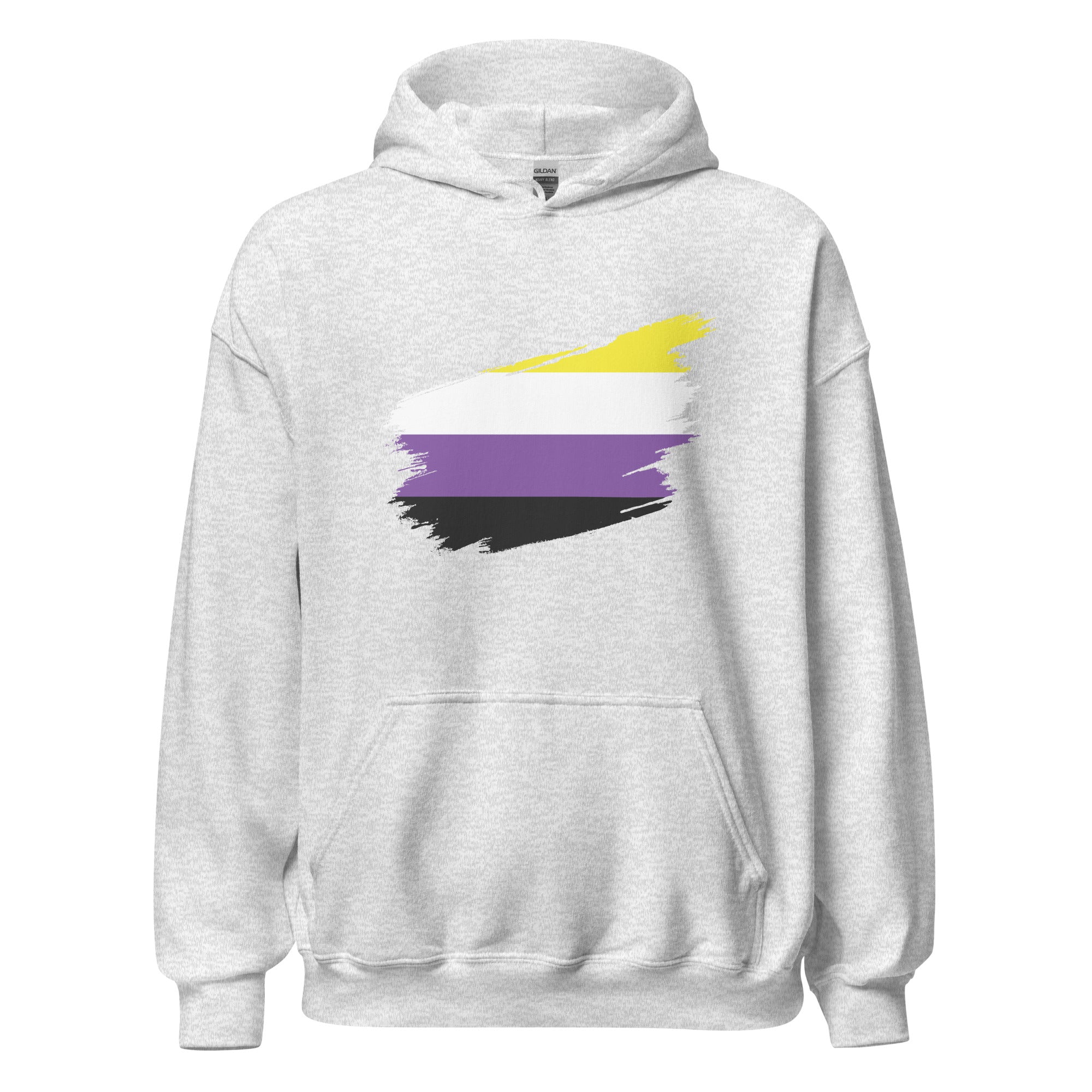 Unisex Hoodie Non Binary Grunge Flag