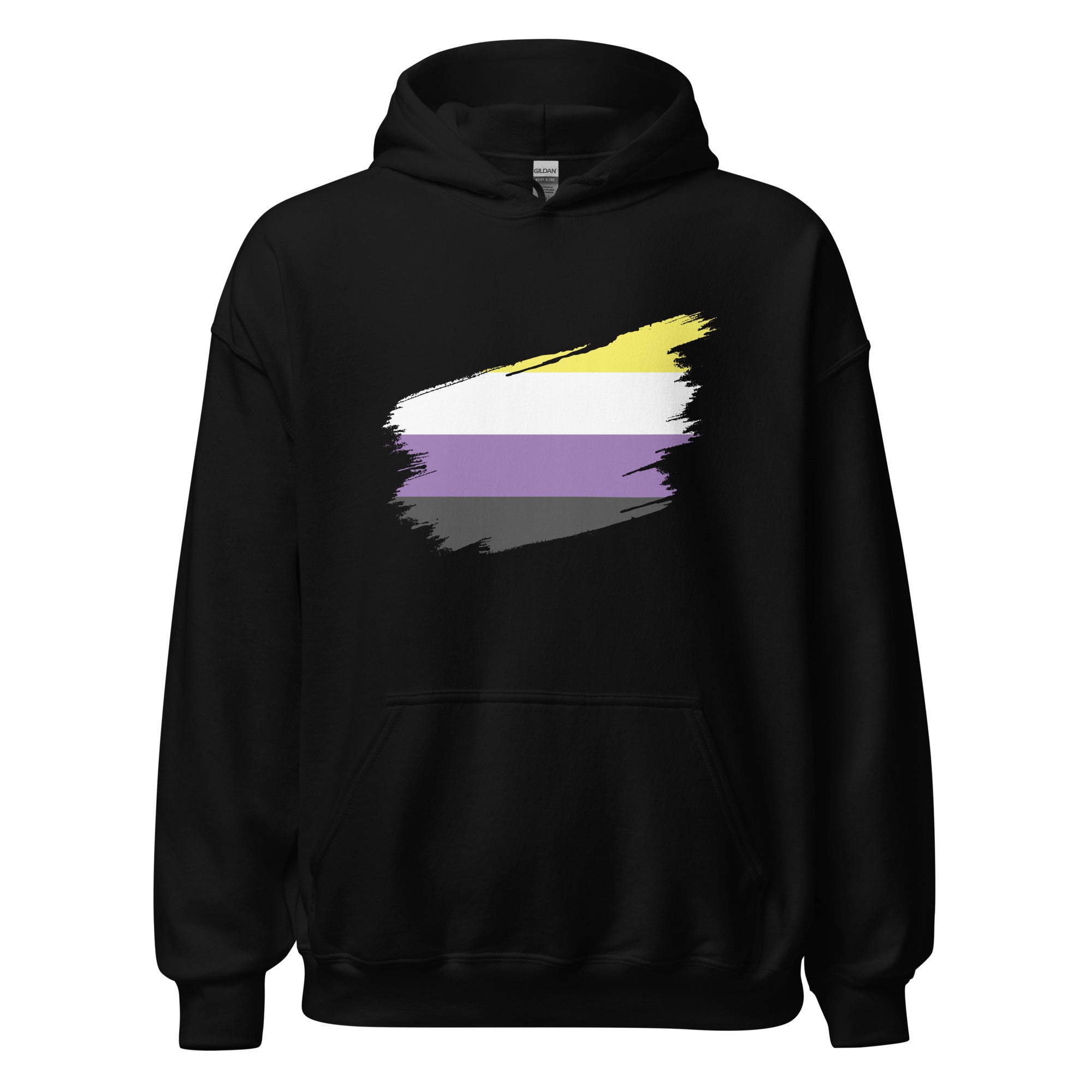 Unisex Hoodie Non Binary Grunge Flag