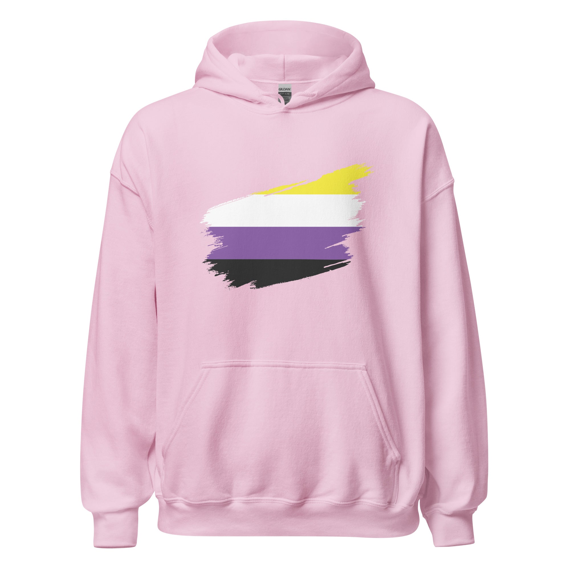 Unisex Hoodie Non Binary Grunge Flag