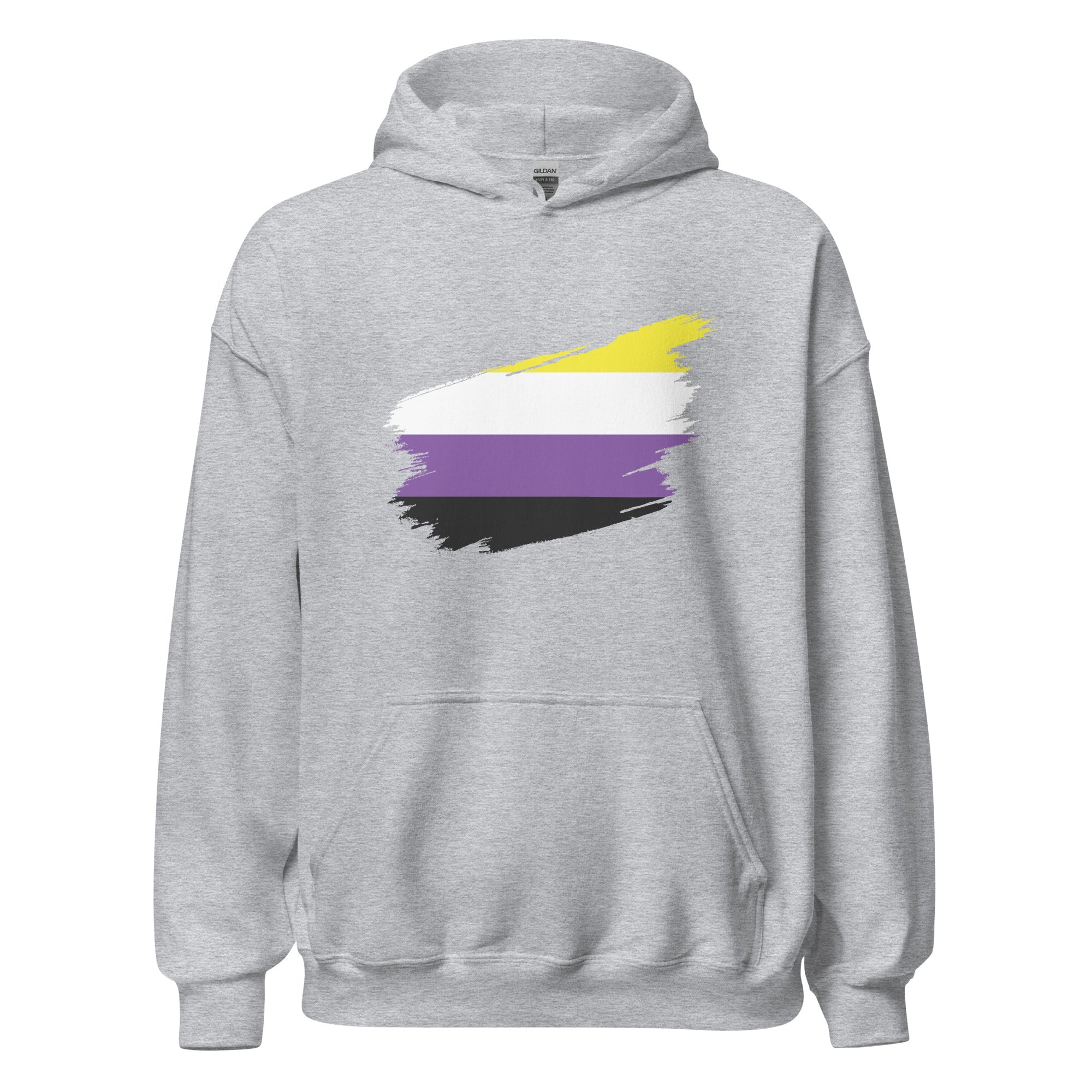 Unisex Hoodie Non Binary Grunge Flag