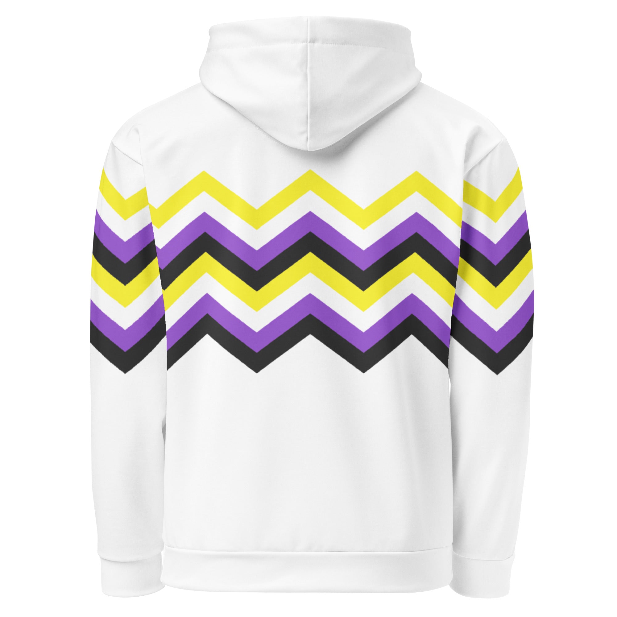 Unisex Hoodie Nonbinary Zigzag Pattern