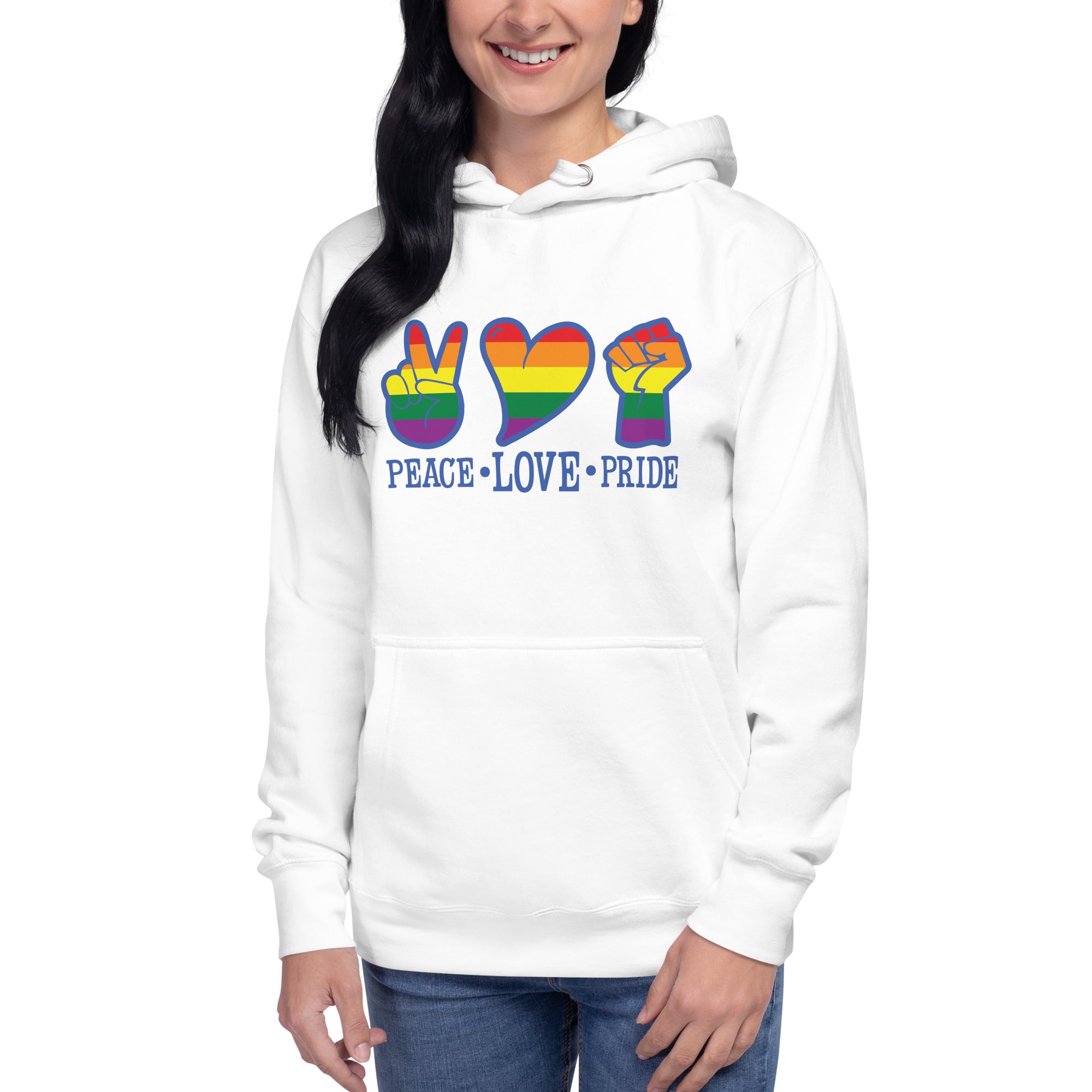 Unisex Hoodie Peace love pride