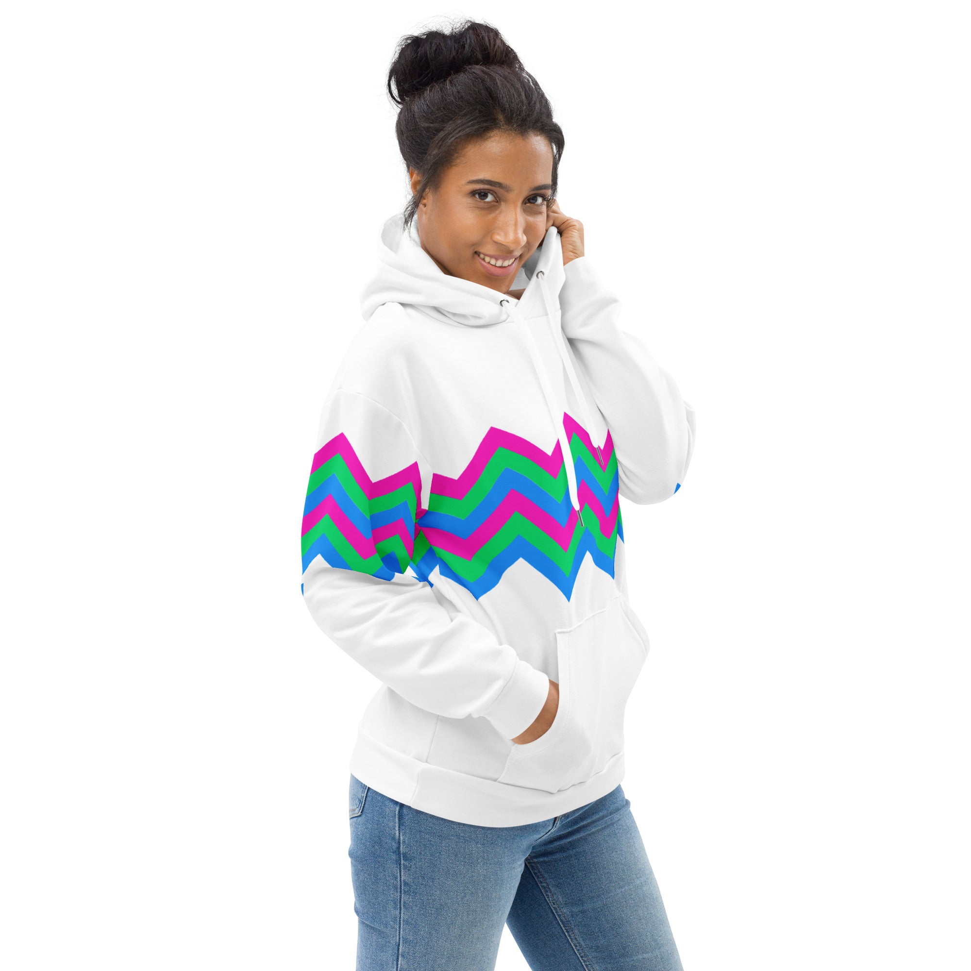 Unisex Hoodie Polysexual Zigzag Pattern