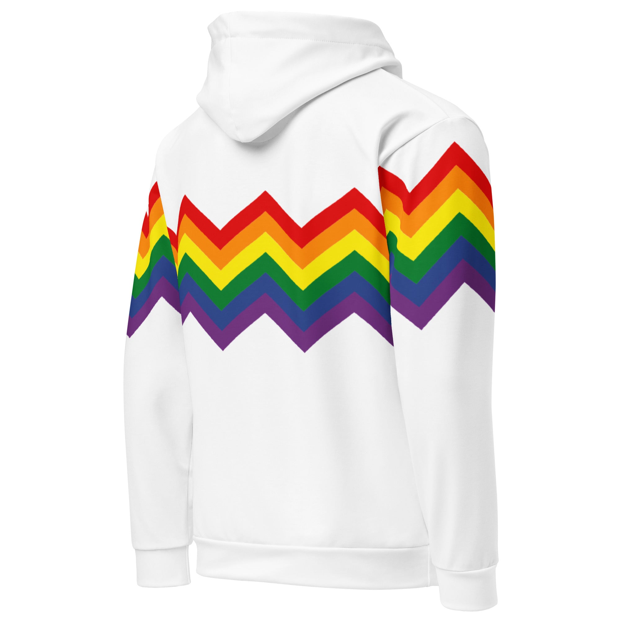 Unisex Hoodie Pride Rainbow Zigzag Pattern