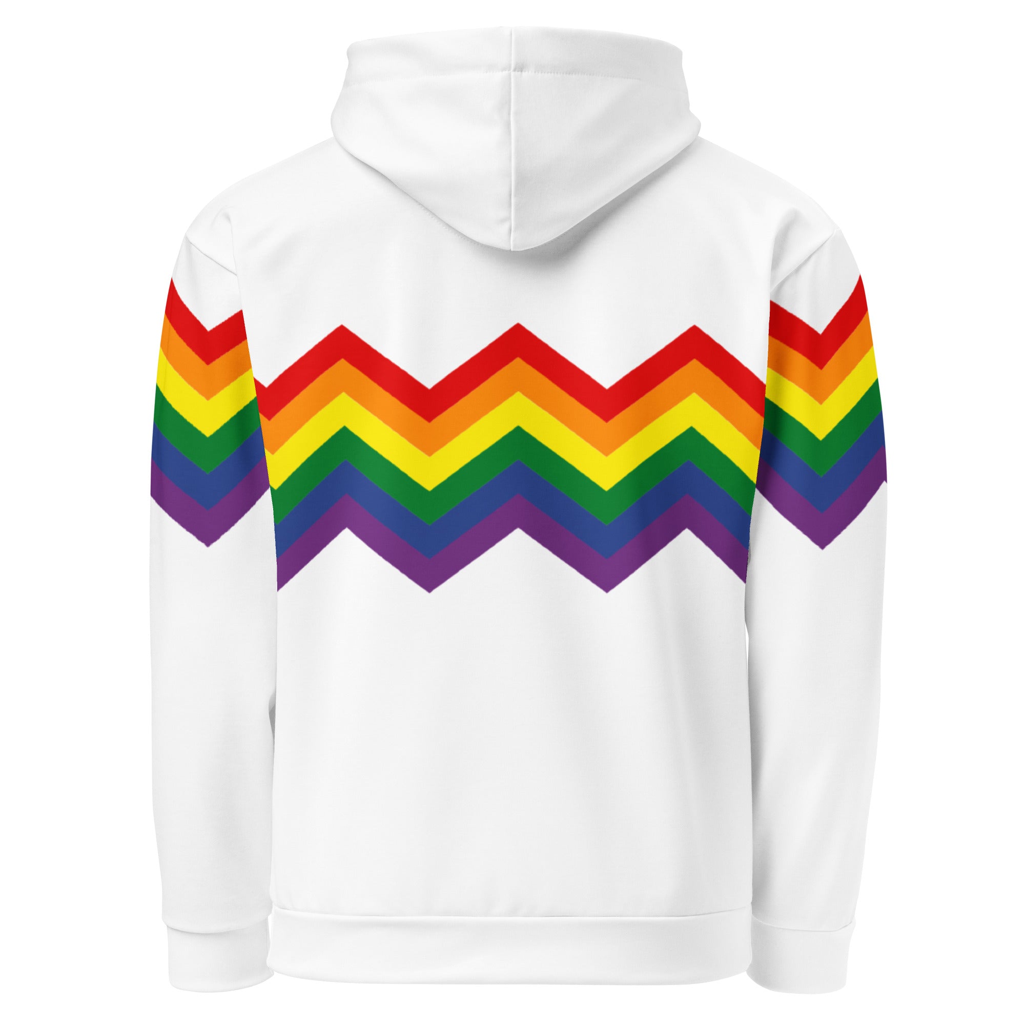 Unisex Hoodie Pride Rainbow Zigzag Pattern