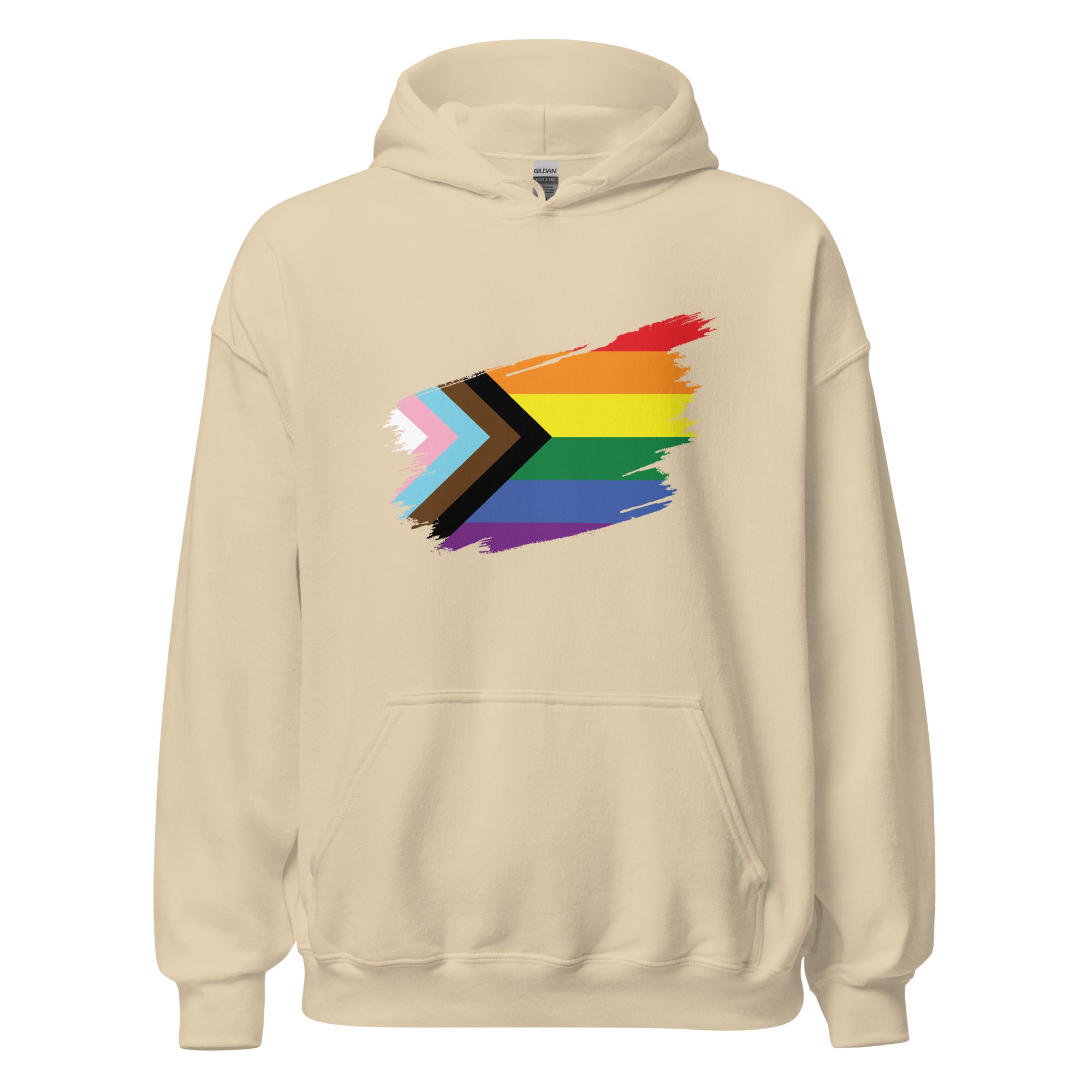 Unisex Hoodie Progress Pride Grunge Flag