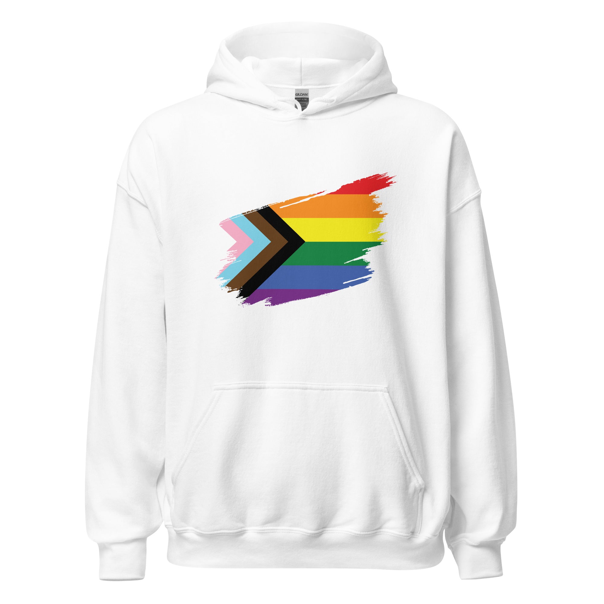 Unisex Hoodie Progress Pride Grunge Flag