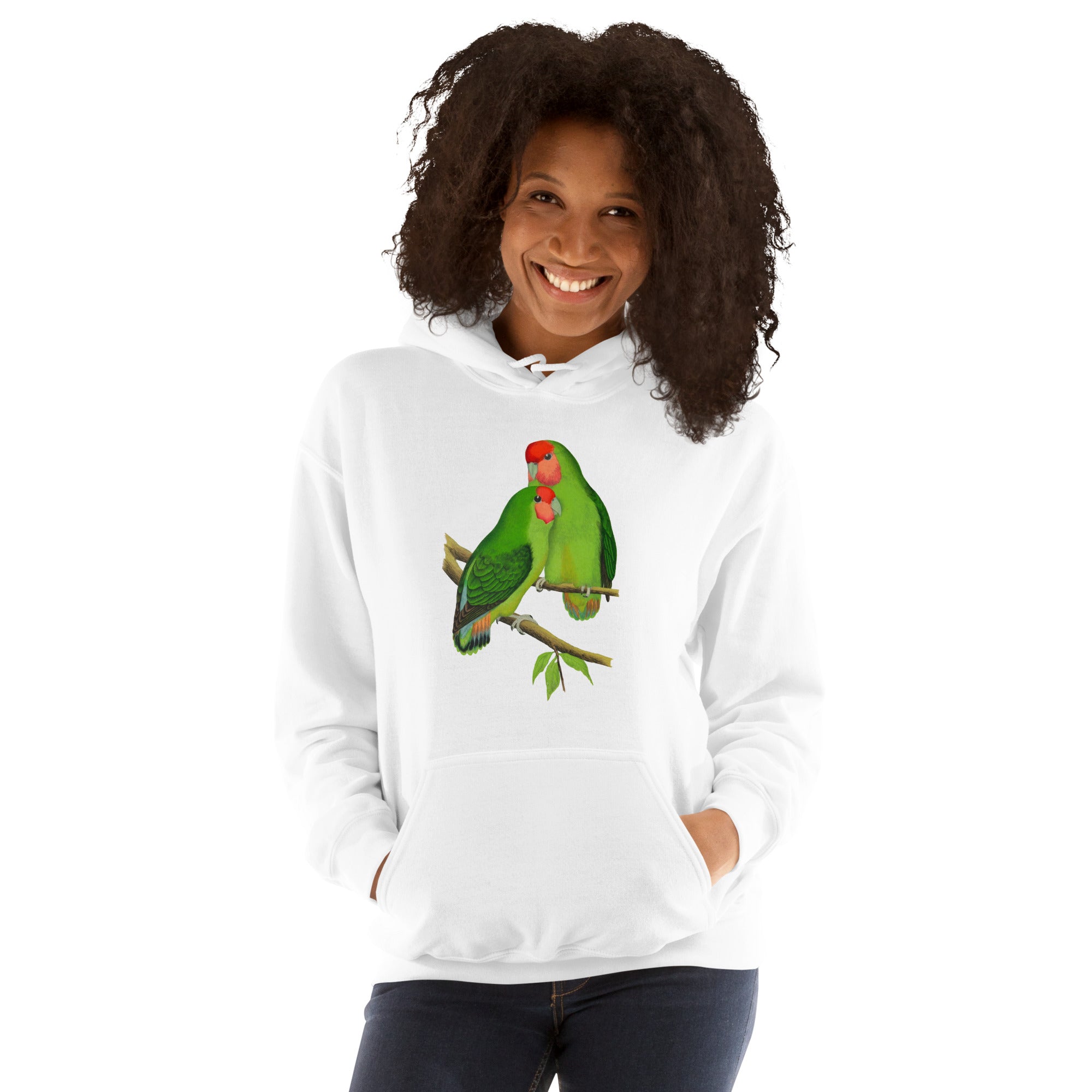 Unisex Hoodie Rosy faced love Birds