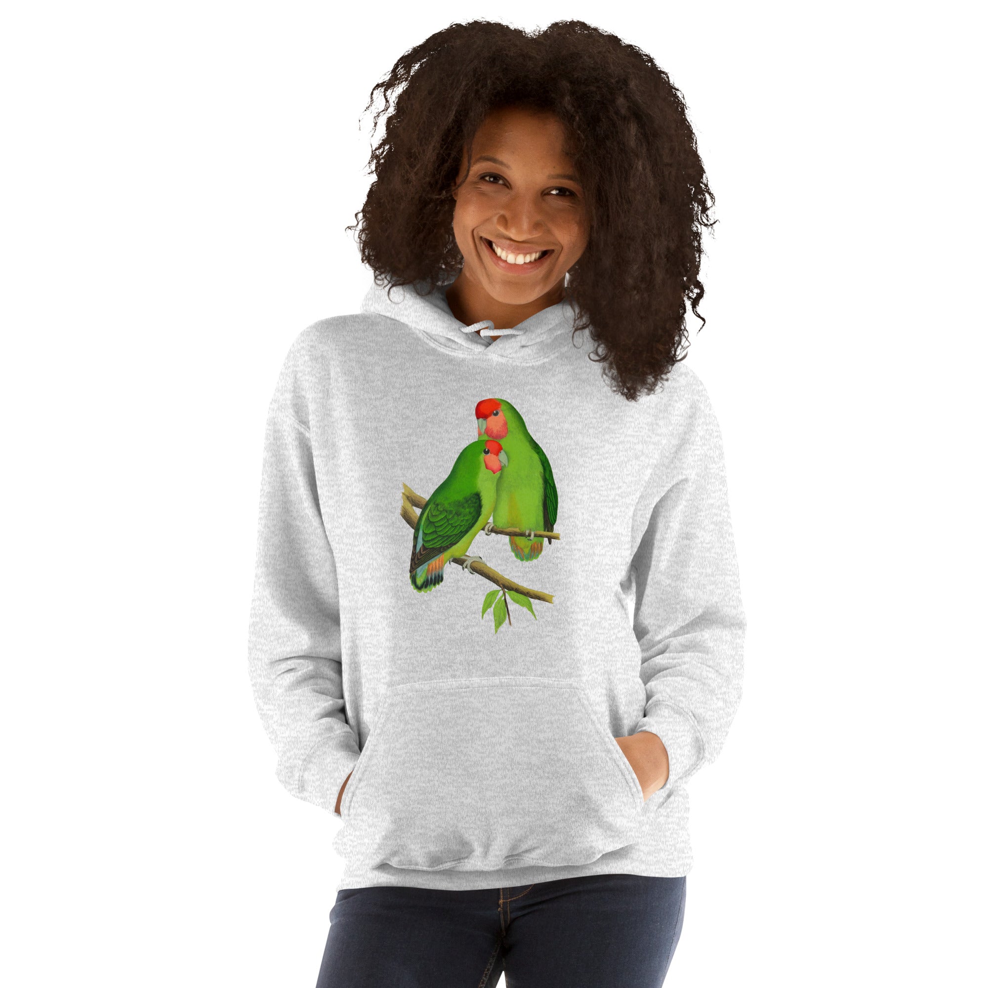 Unisex Hoodie Rosy faced love Birds