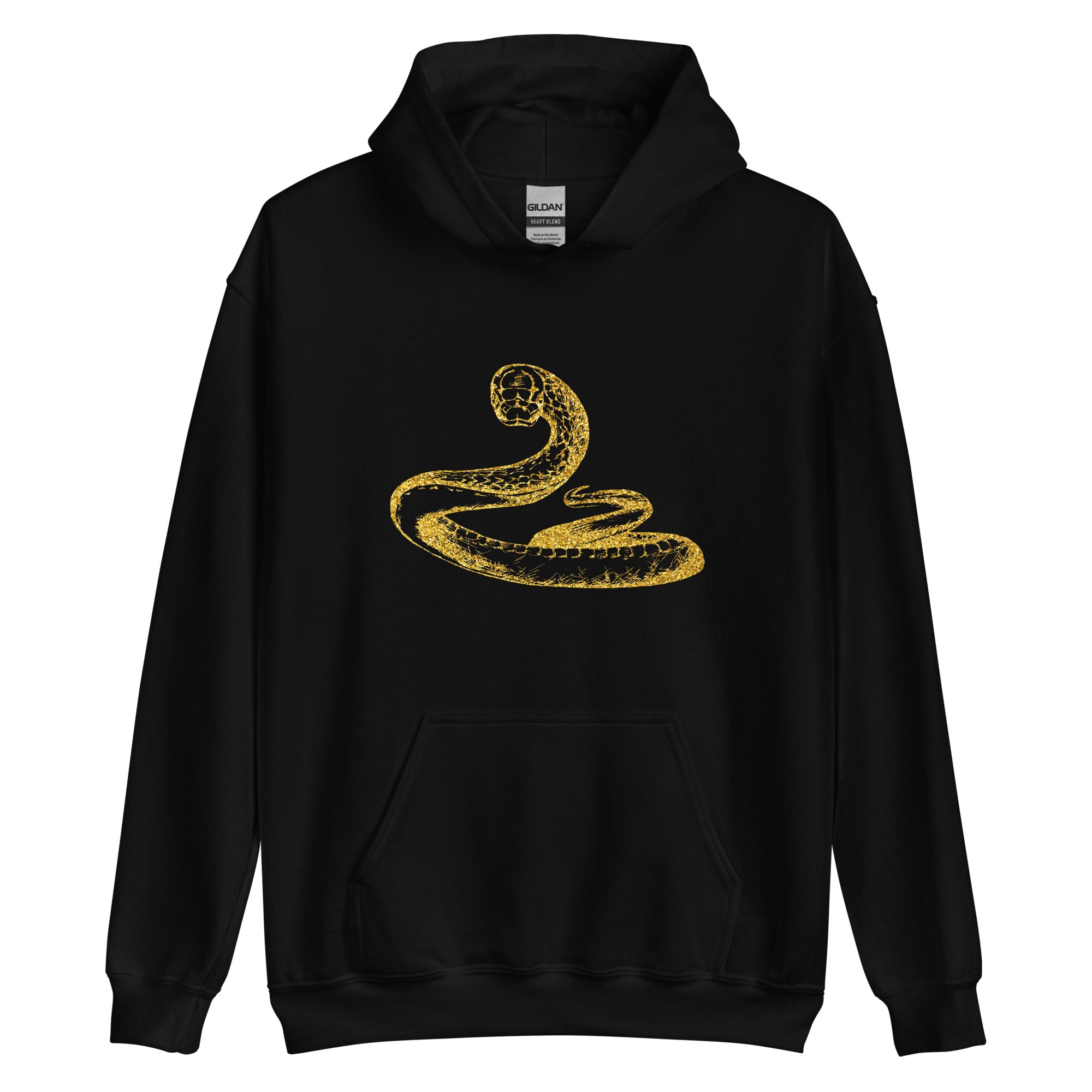 Unisex Hoodie Snake Gold Print