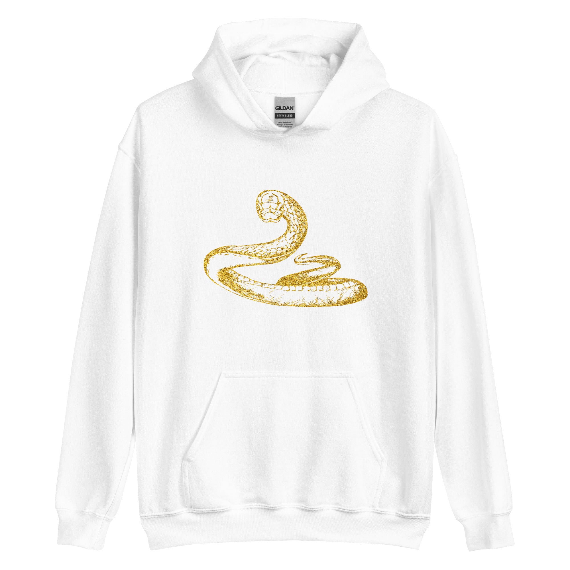 Unisex Hoodie Snake Gold Print