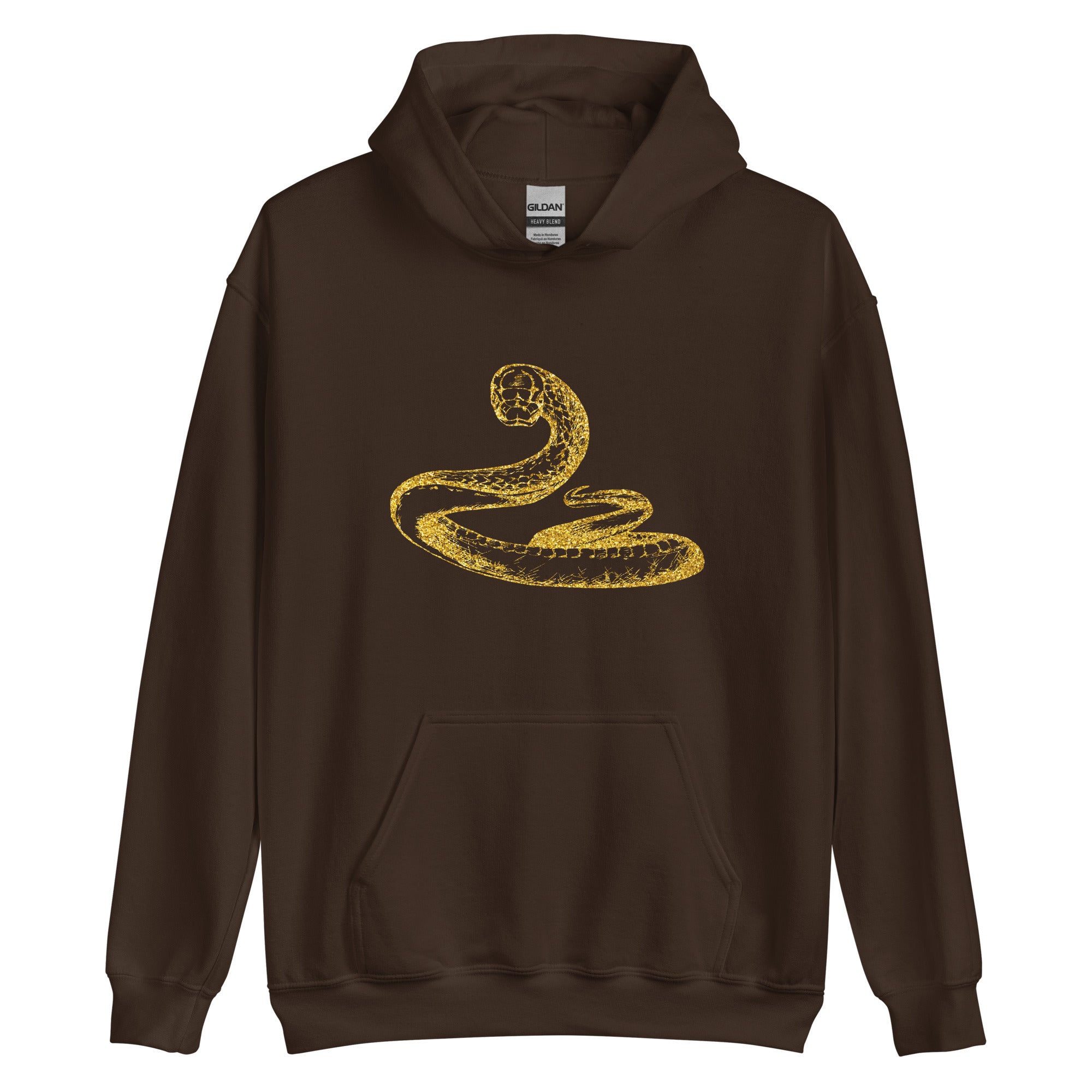 Unisex Hoodie Snake Gold Print