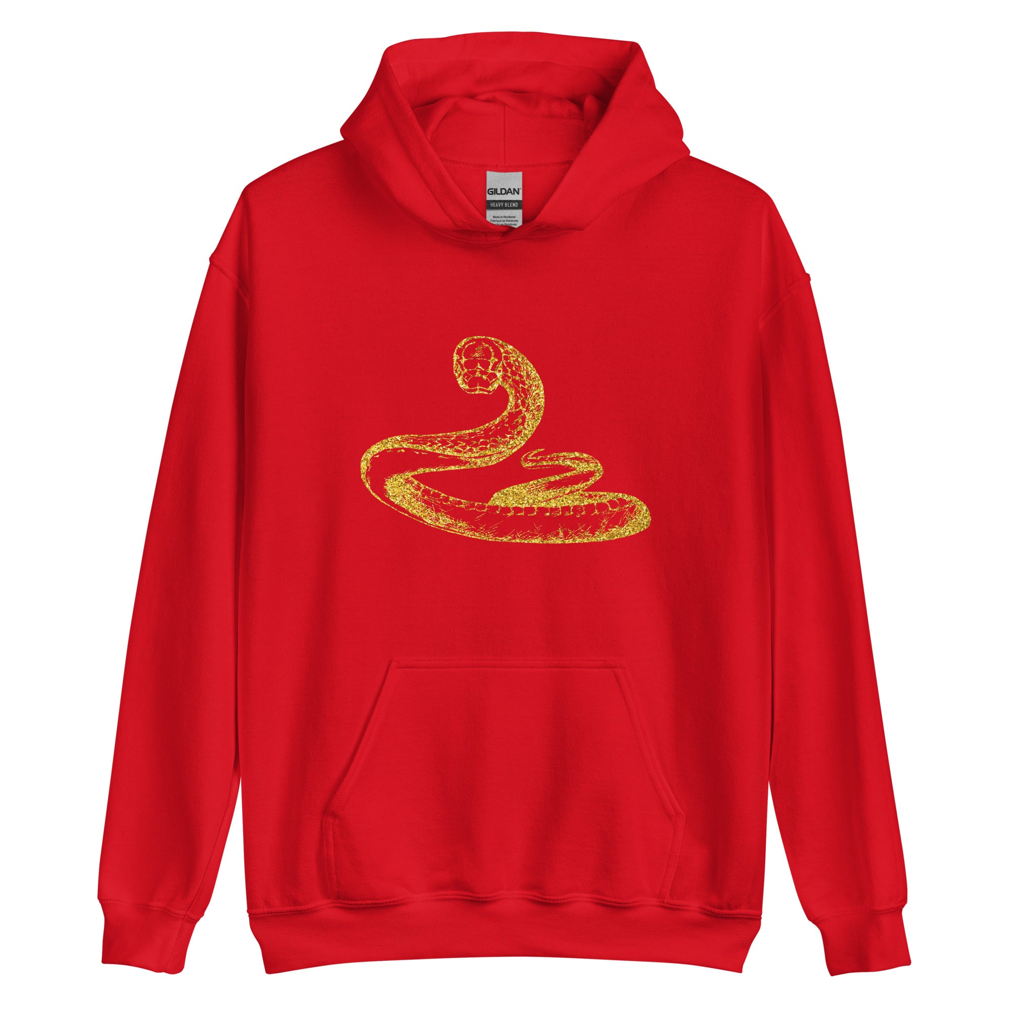 Unisex Hoodie Snake Gold Print
