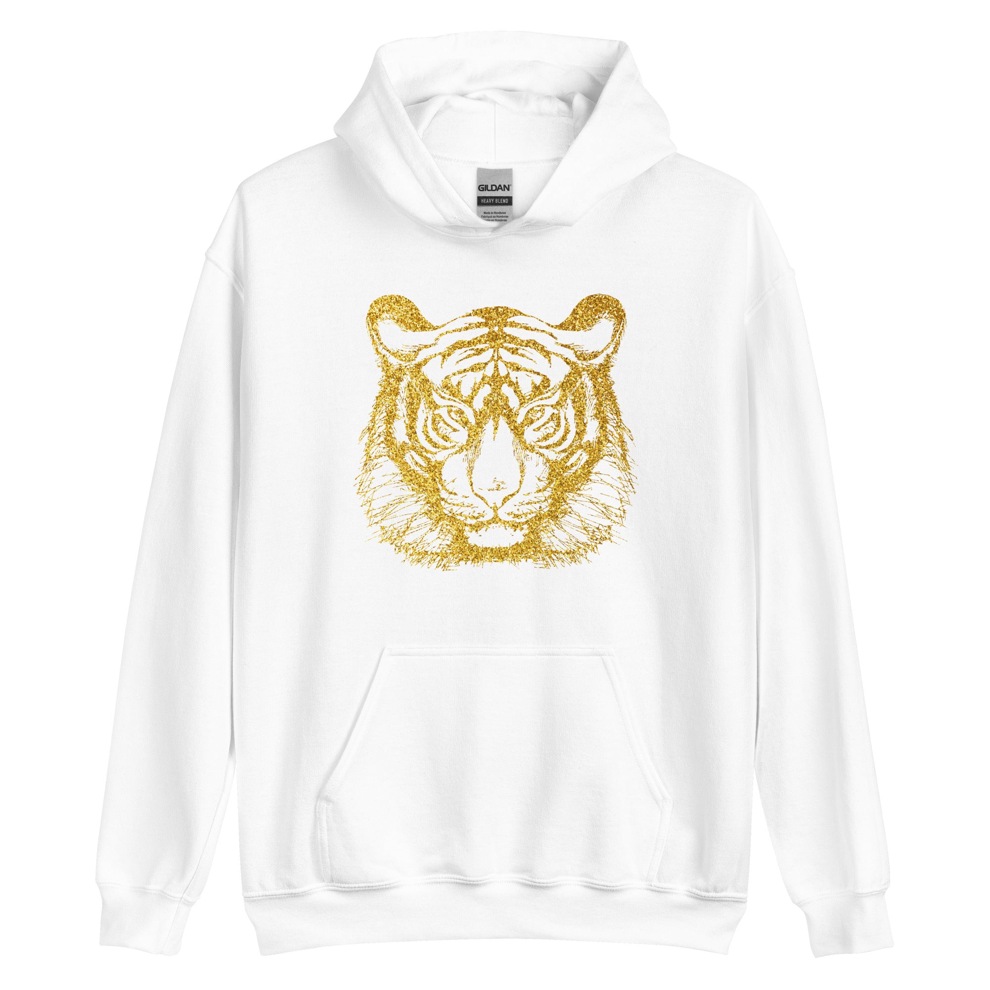 Unisex Hoodie Tiger Gold Print