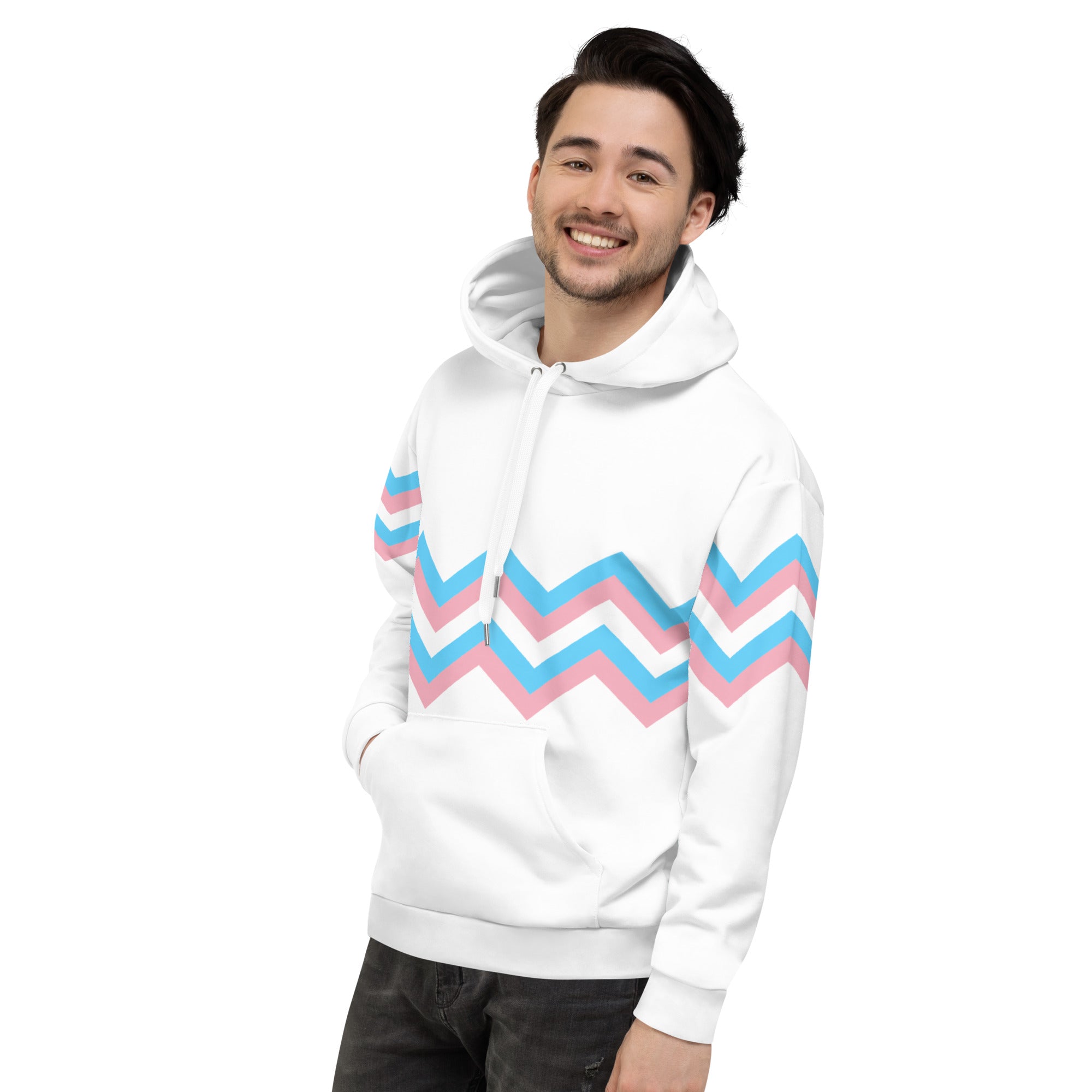 Unisex Hoodie Transgender Zigzag Pattern