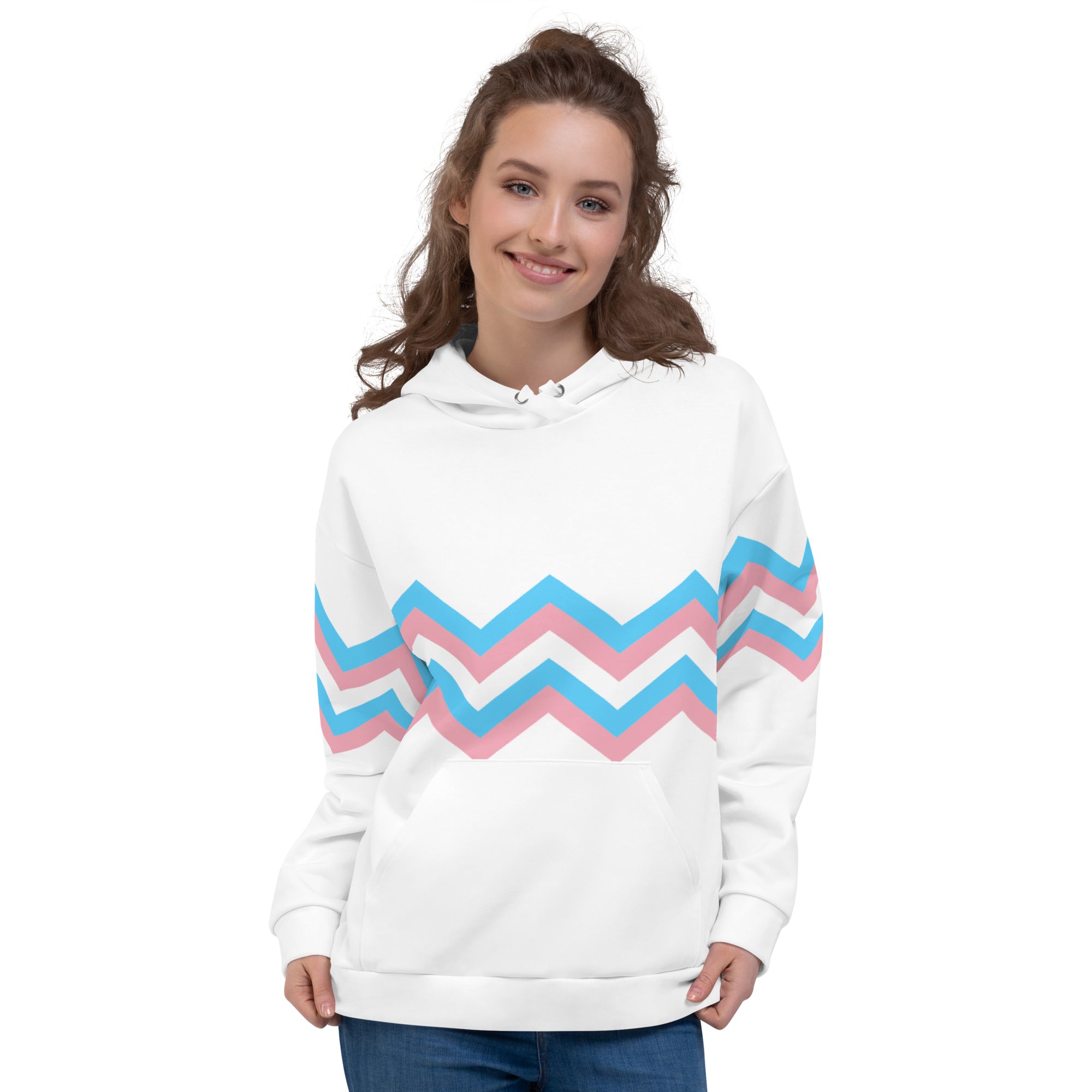 Unisex Hoodie Transgender Zigzag Pattern