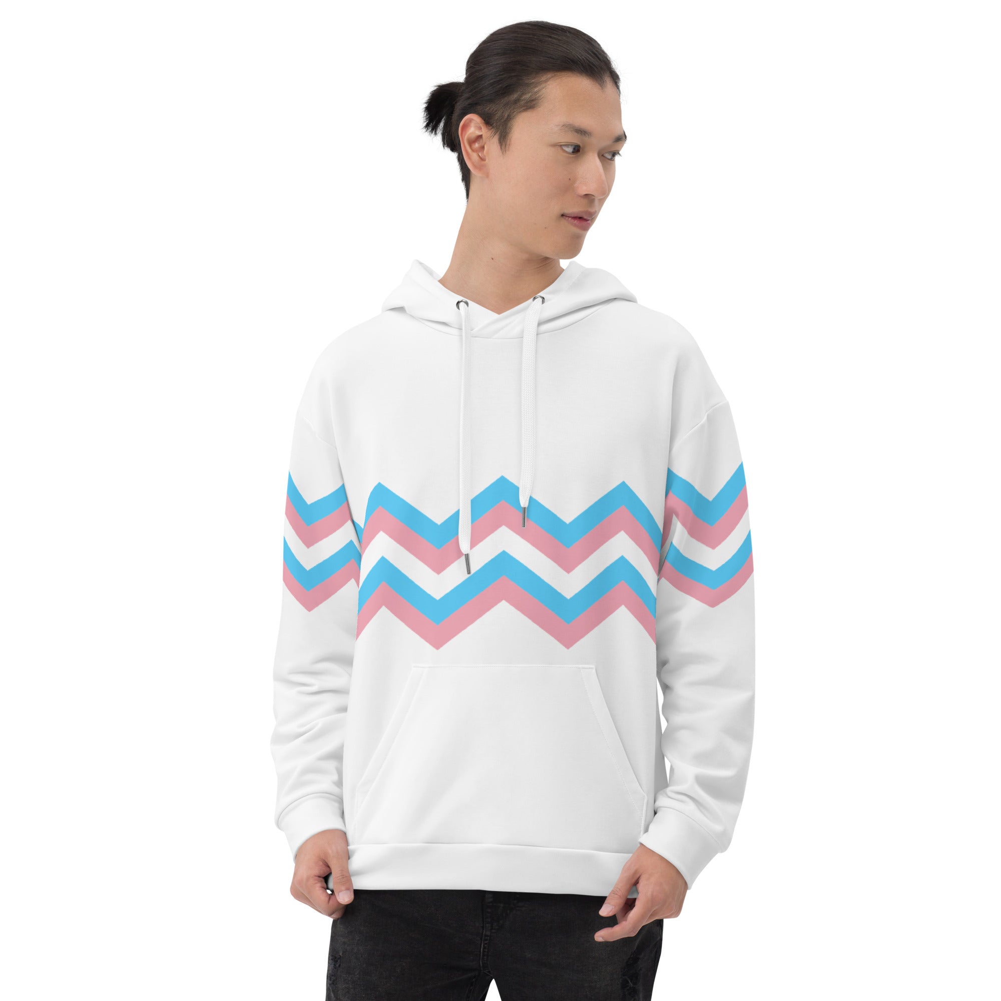 Unisex Hoodie Transgender Zigzag Pattern