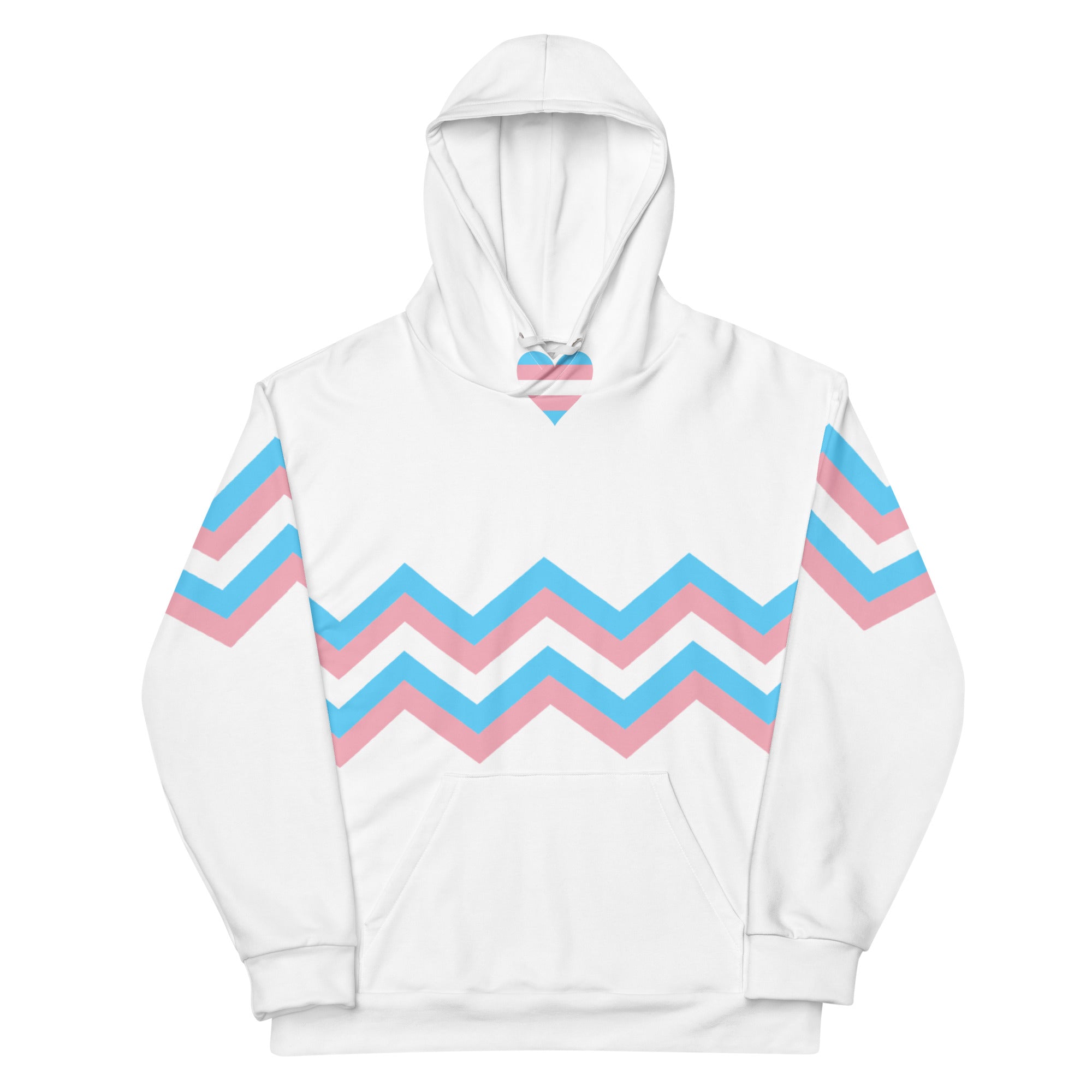 Unisex Hoodie Transgender Zigzag Pattern
