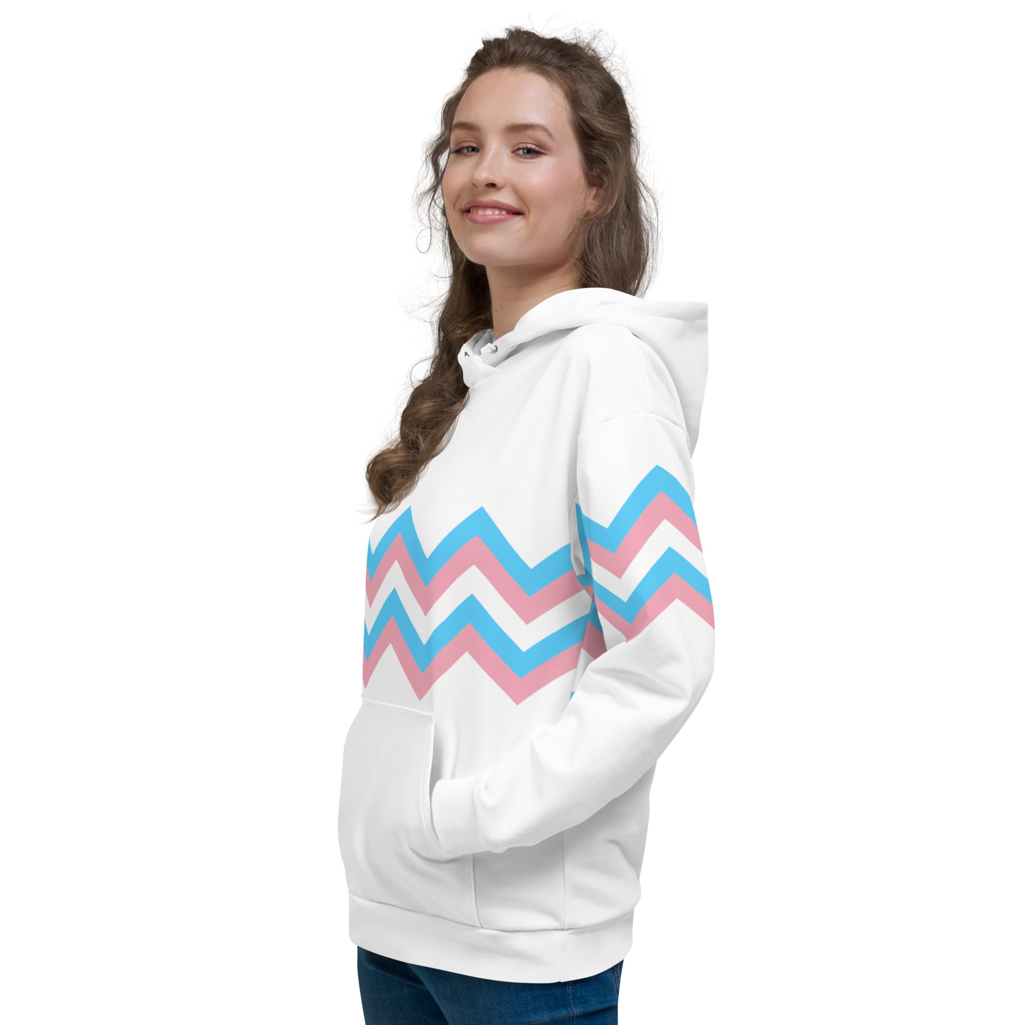 Unisex Hoodie Transgender Zigzag Pattern