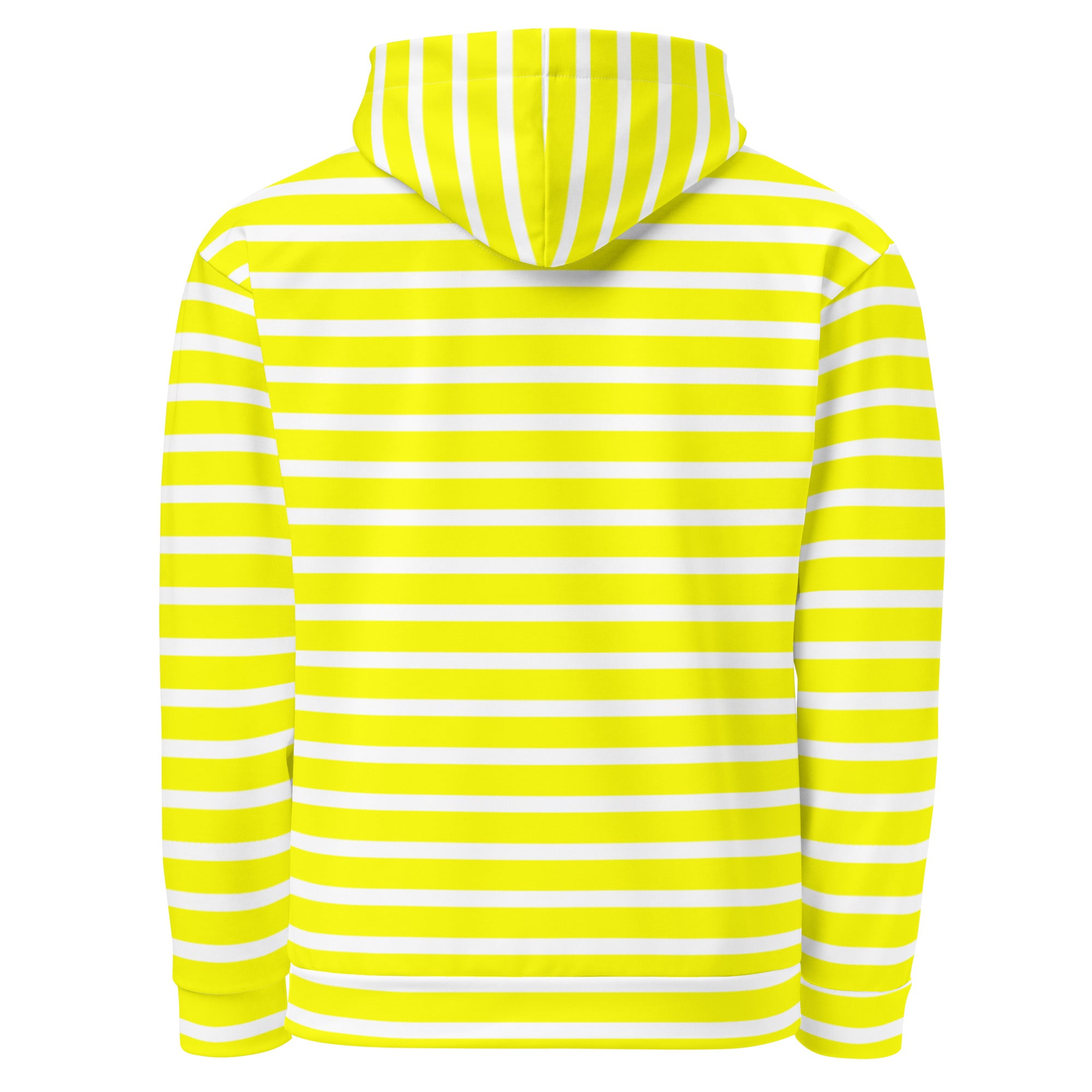 Unisex Hoodie White and Yellow Striped