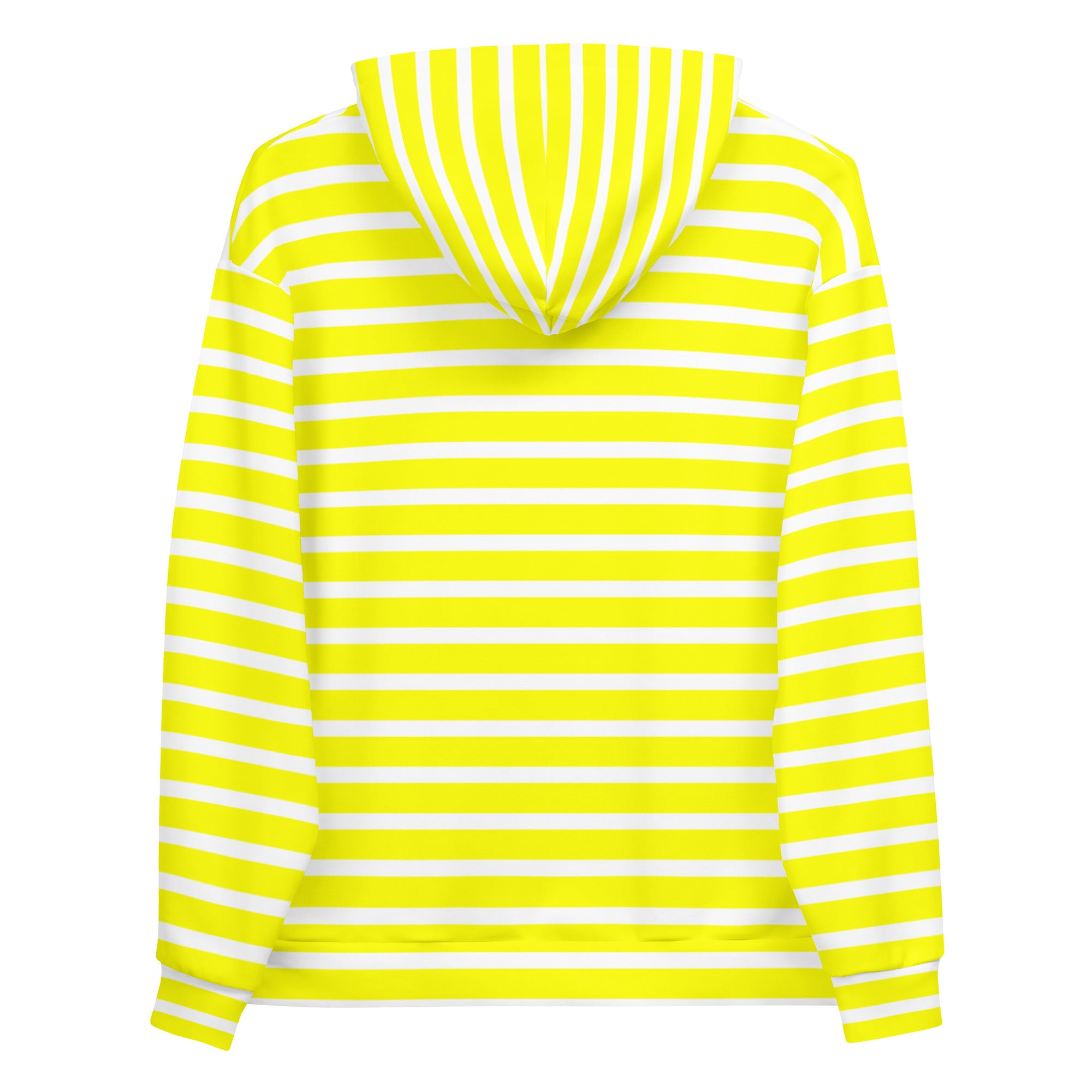 Unisex Hoodie White and Yellow Striped