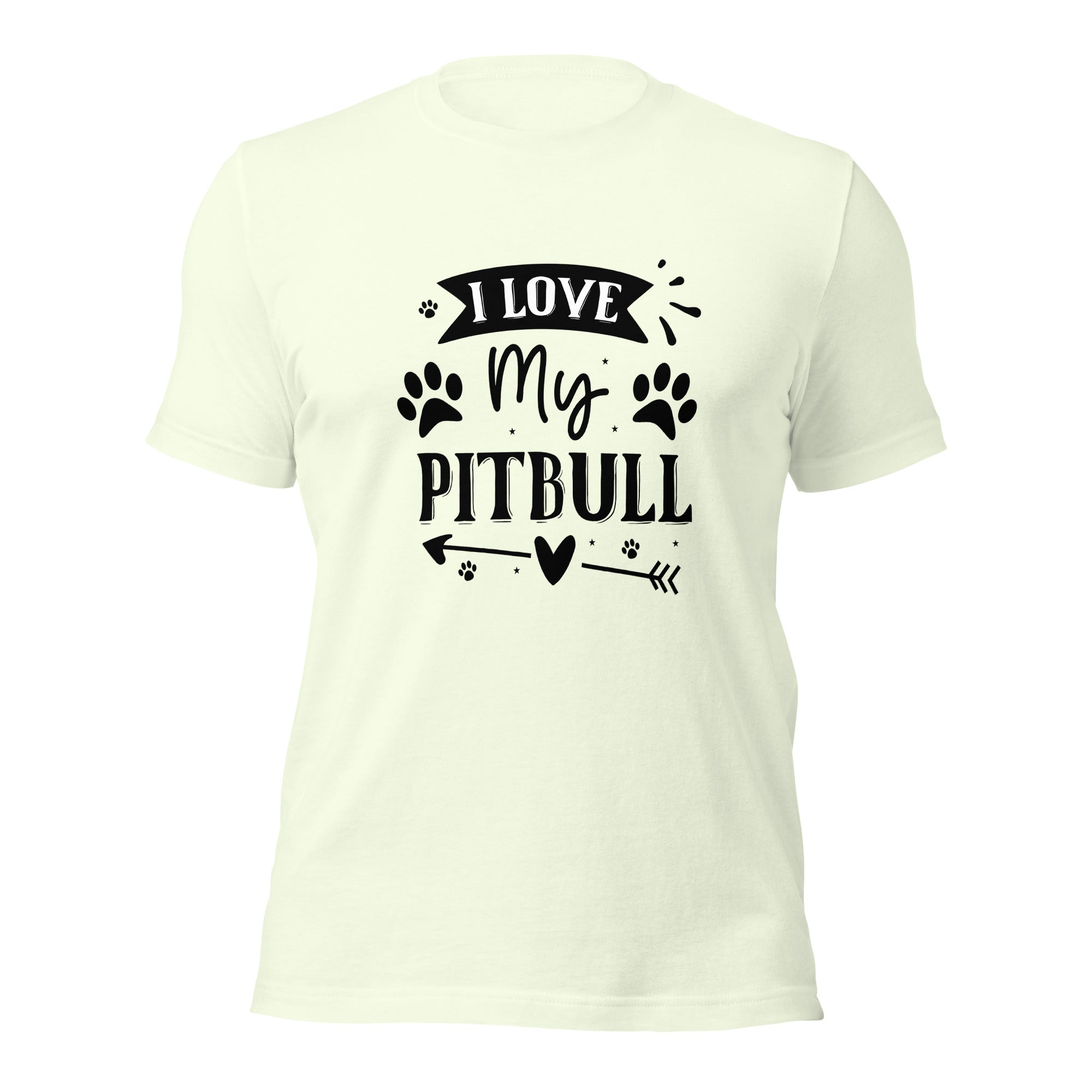 Unisex t shirt I Love My Pitbull