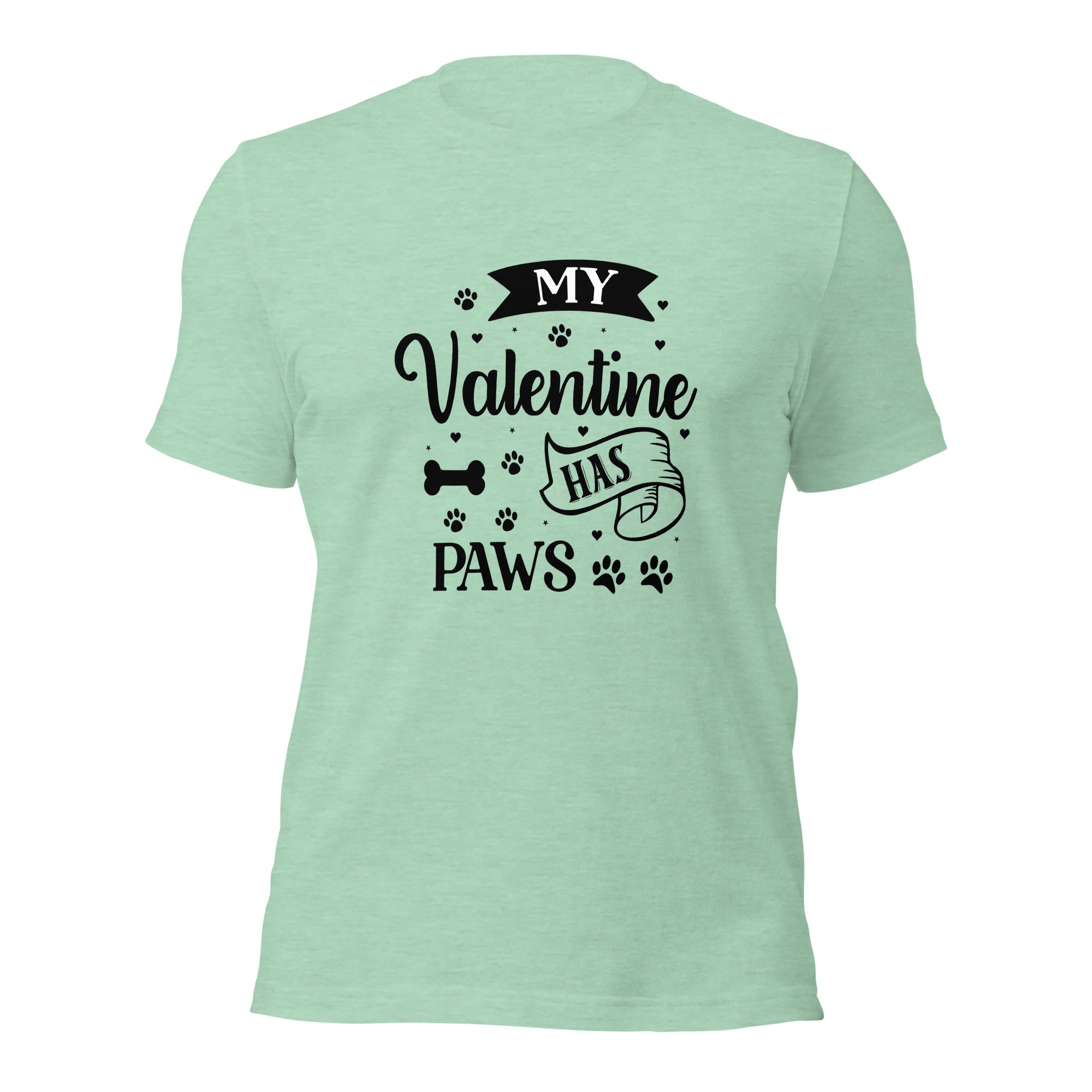 Unisex t shirt My Valentine has Paws