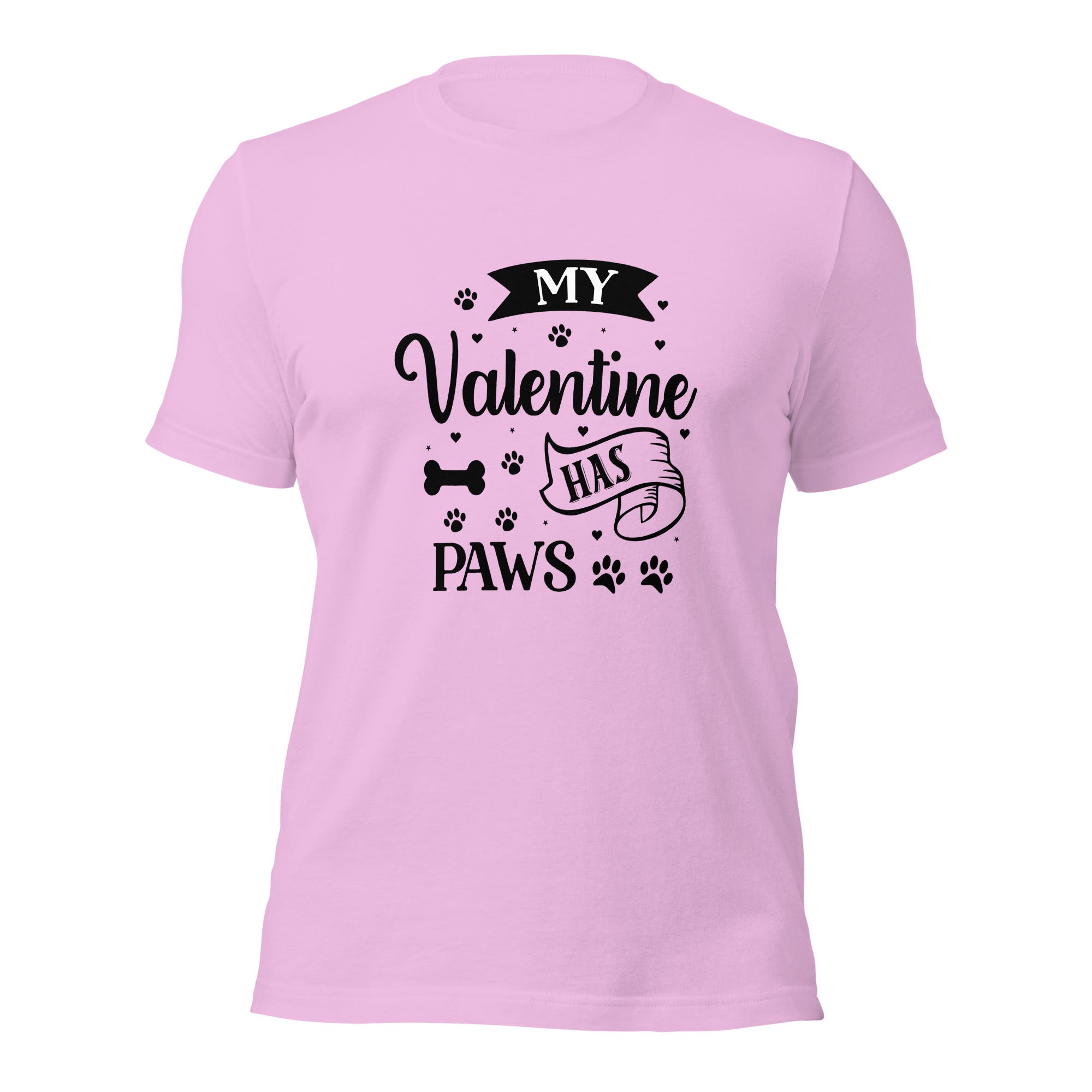 Unisex t shirt My Valentine has Paws