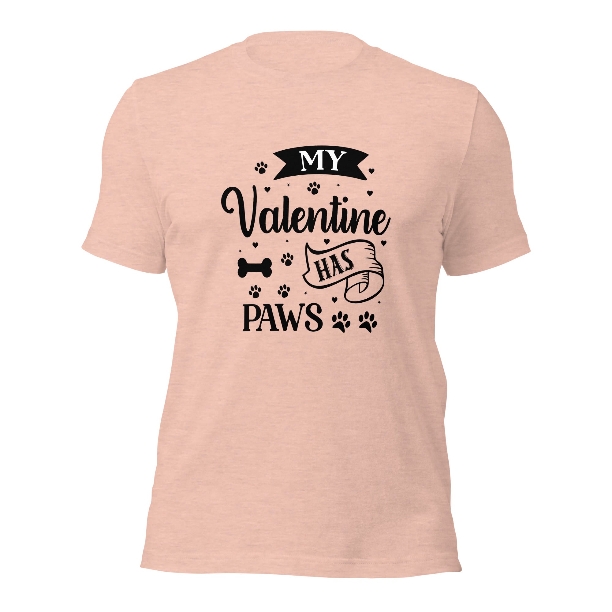 Unisex t shirt My Valentine has Paws