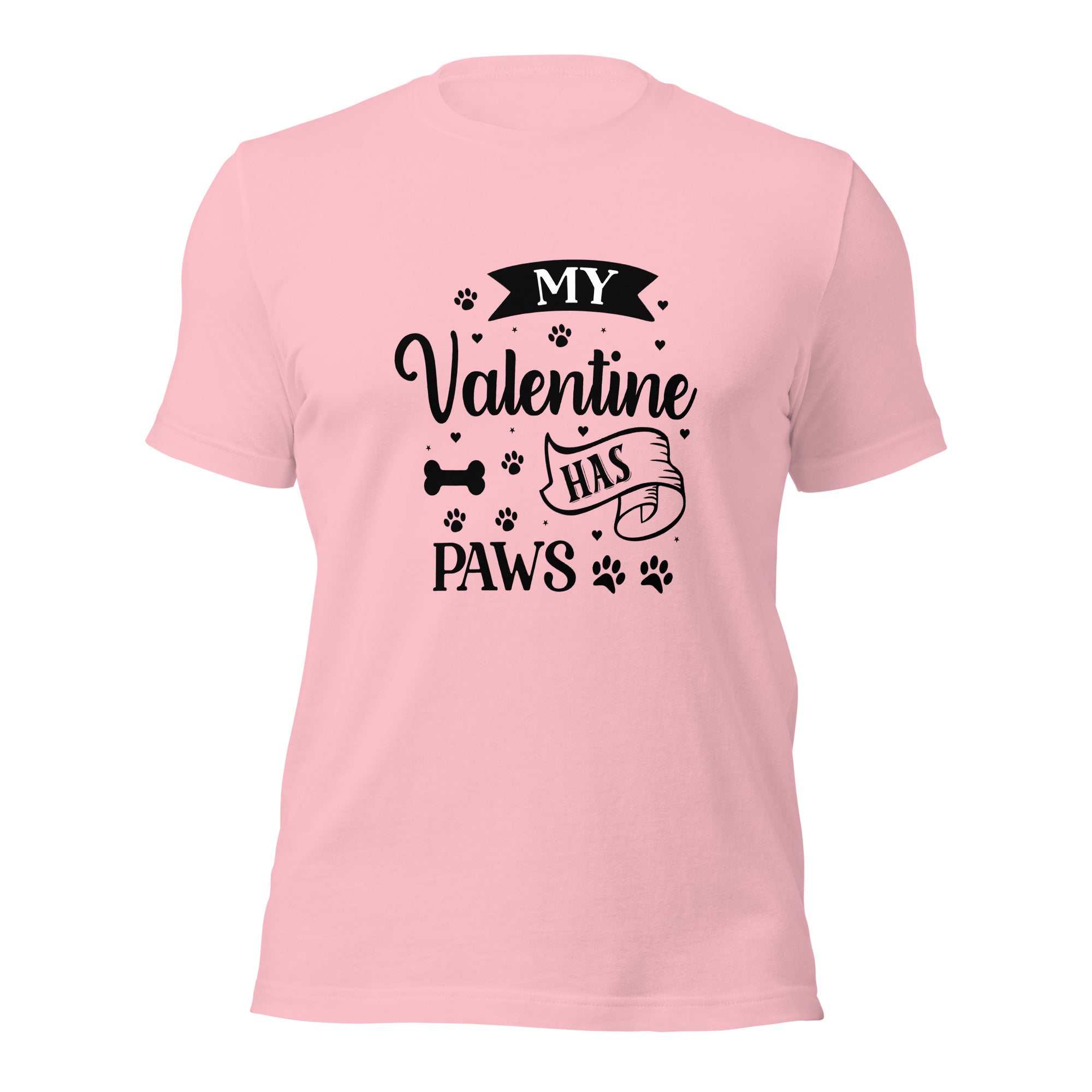 Unisex t shirt My Valentine has Paws