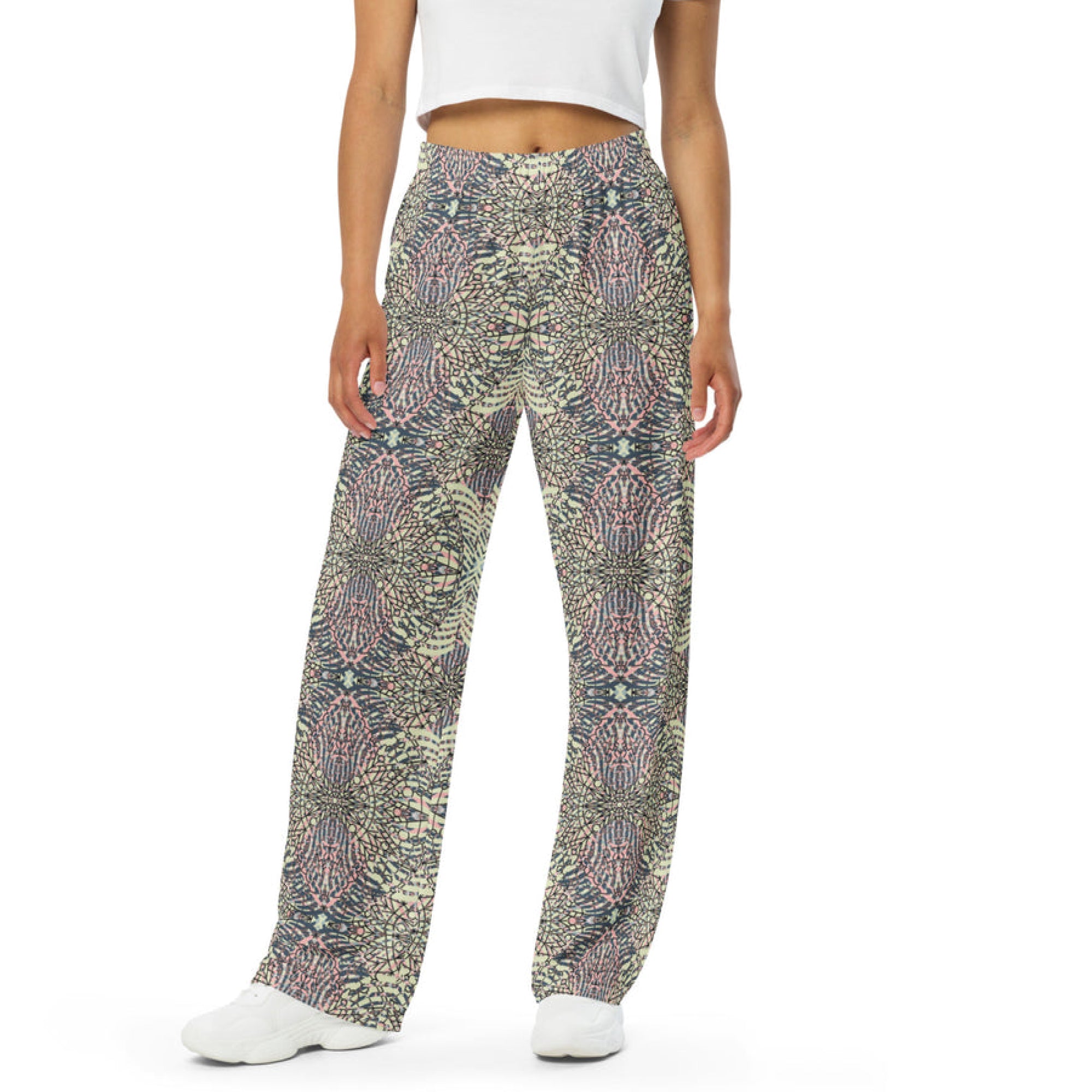unisex wide leg pants Mandala chic I