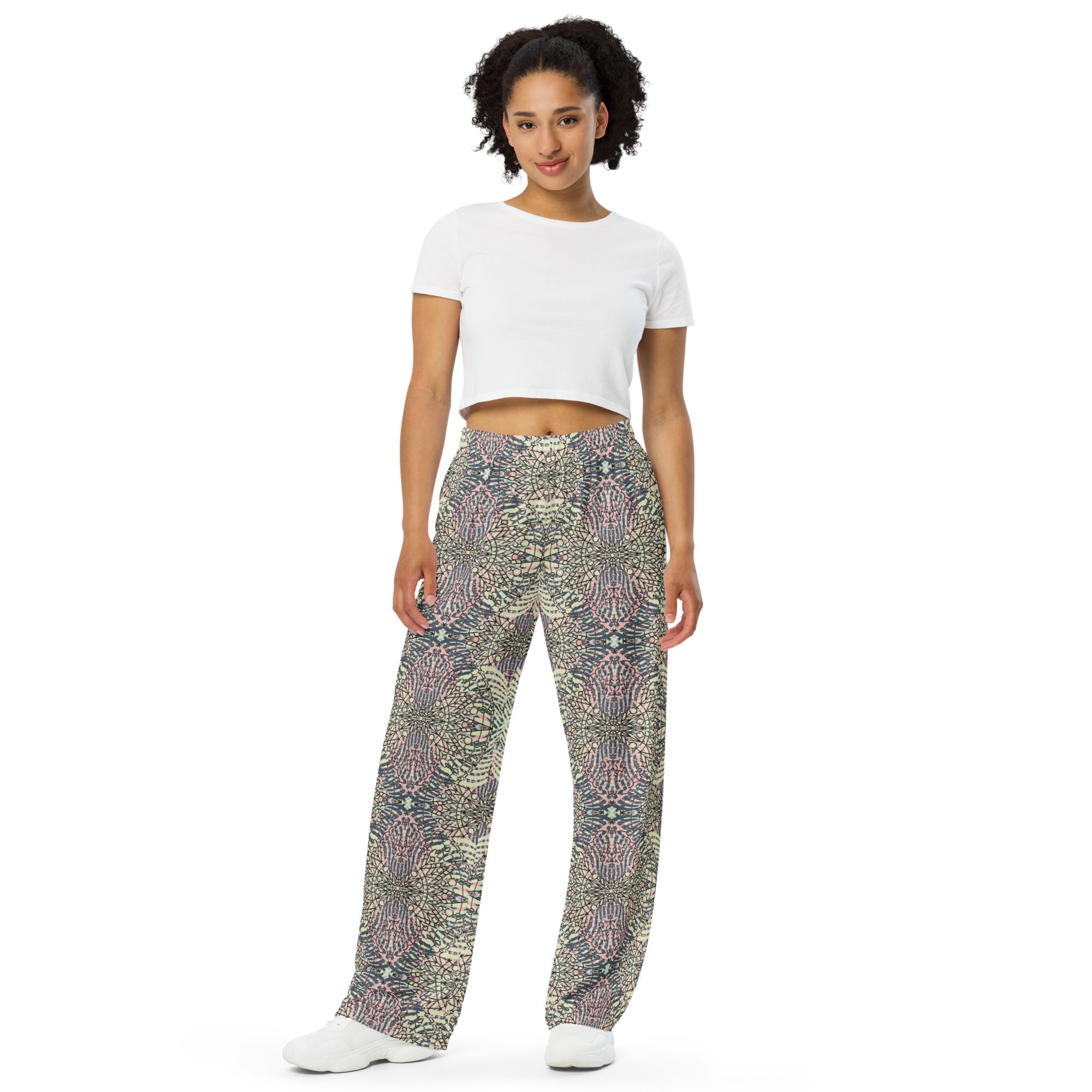 unisex wide leg pants Mandala chic I