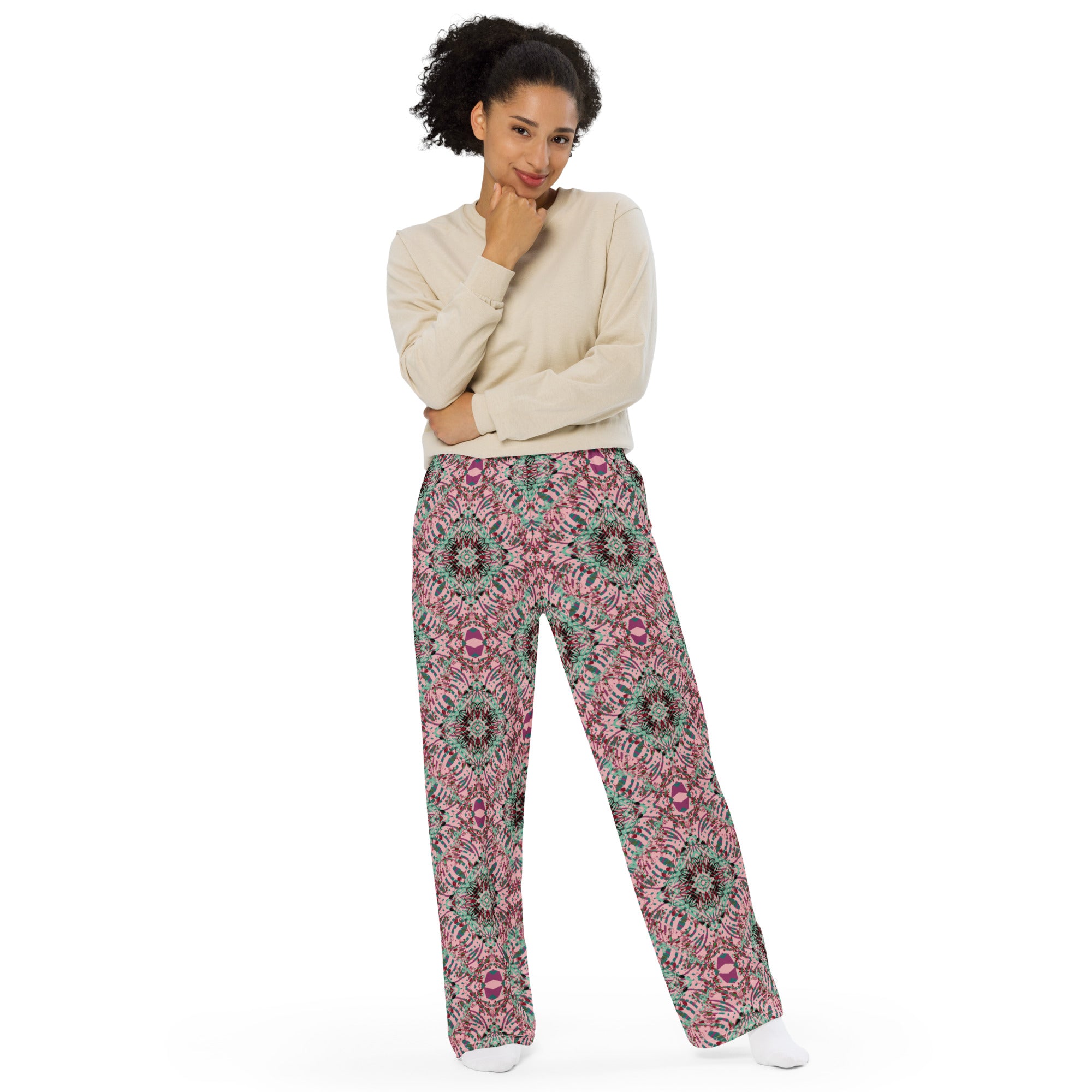 unisex wide leg pants Mandala chic IX