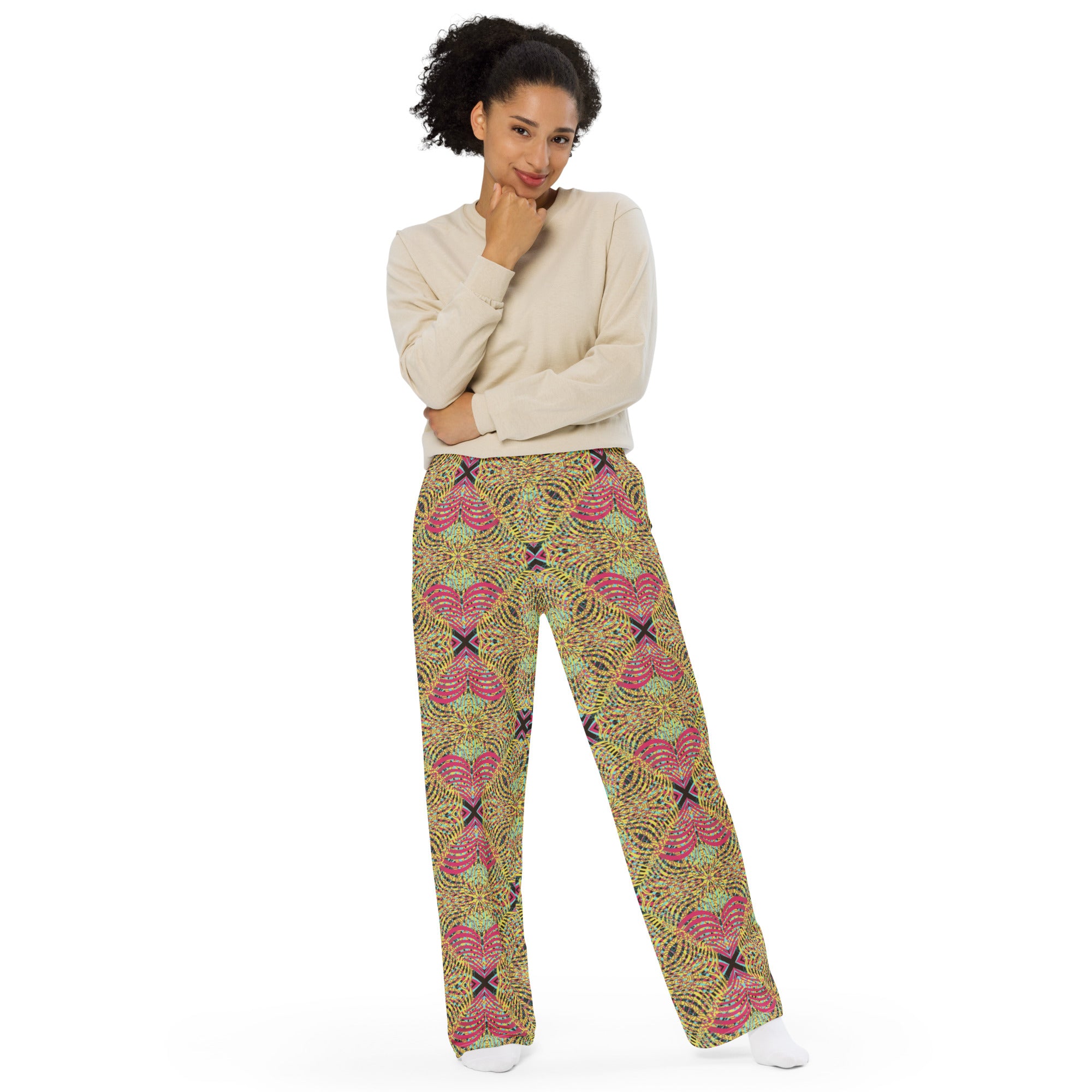 unisex wide leg pants Mandala chic VI
