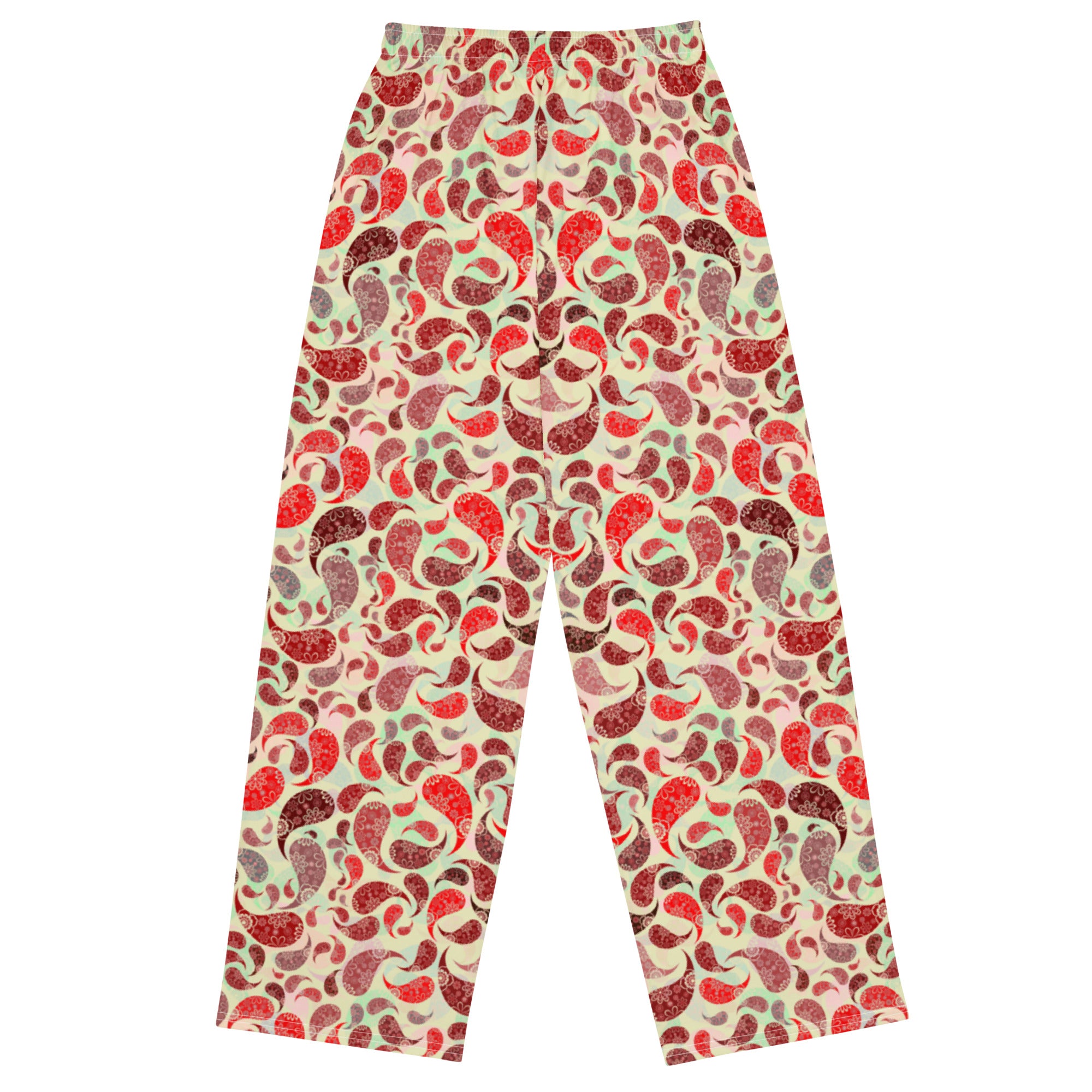 unisex wide leg pants Paisley Red
