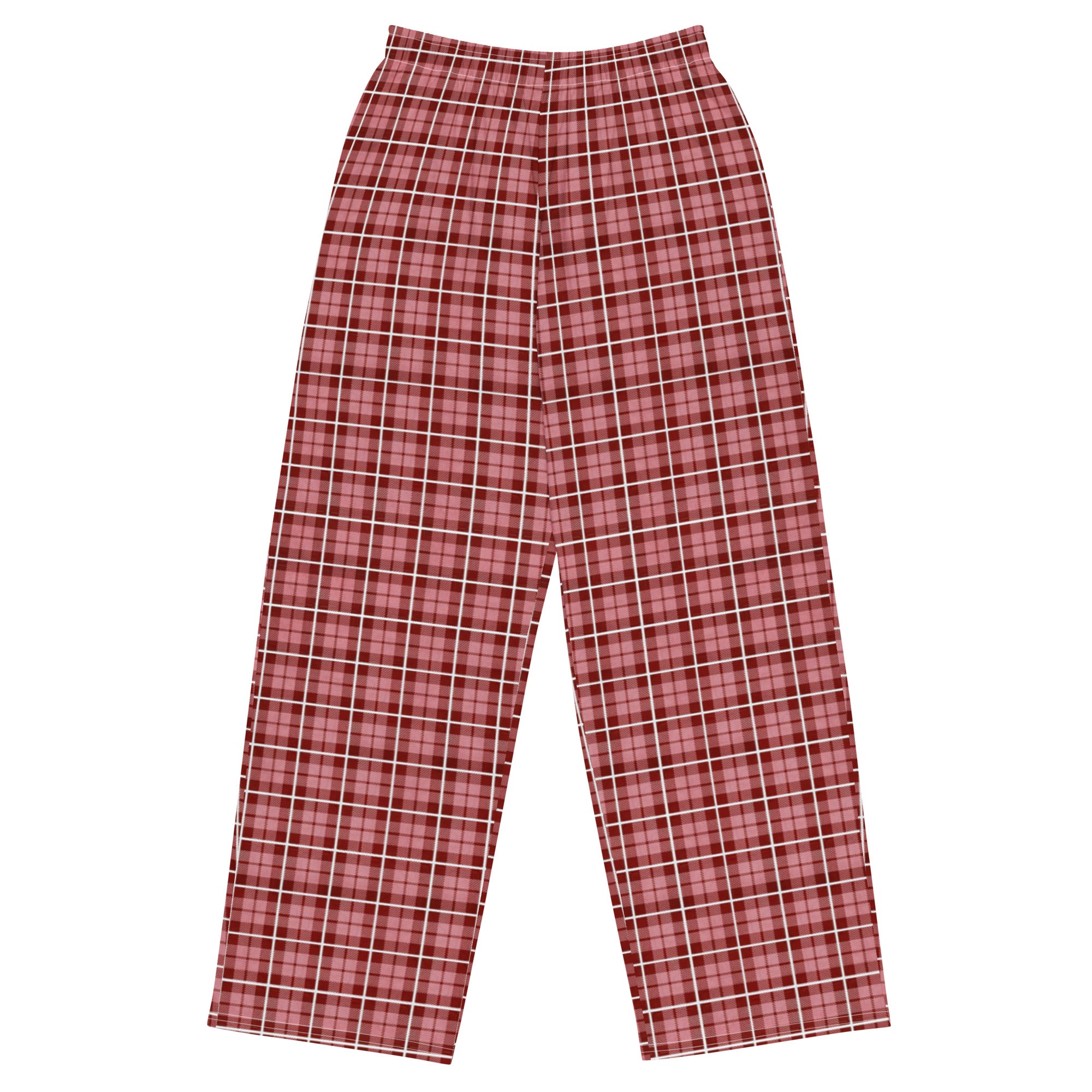 unisex wide leg pants Tartan Brown