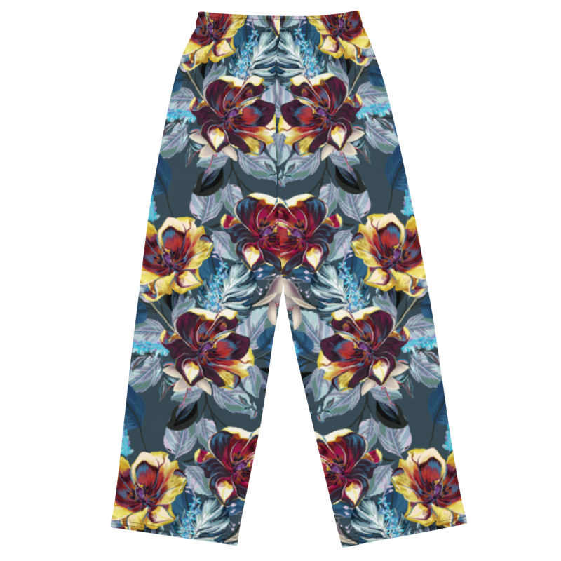 unisex wide leg pants TULIP FLOWERS