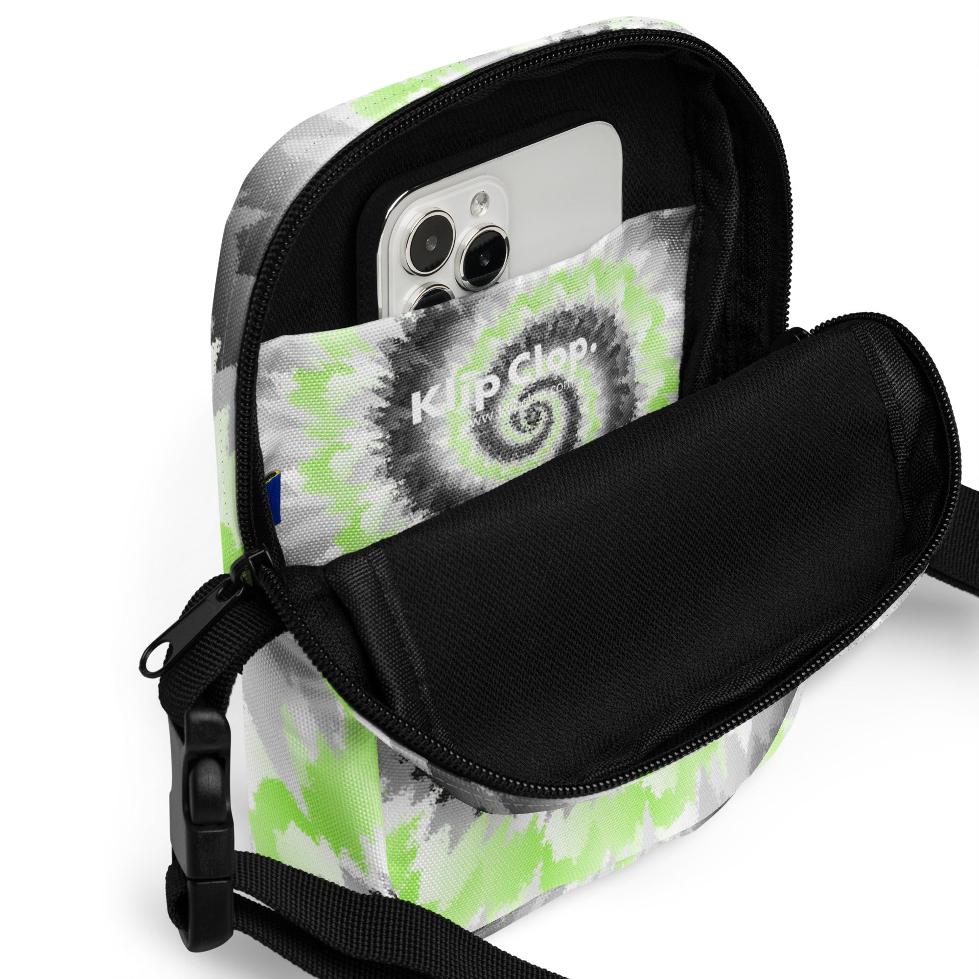 Utility crossbody bag Tie Dye Spiral Agender