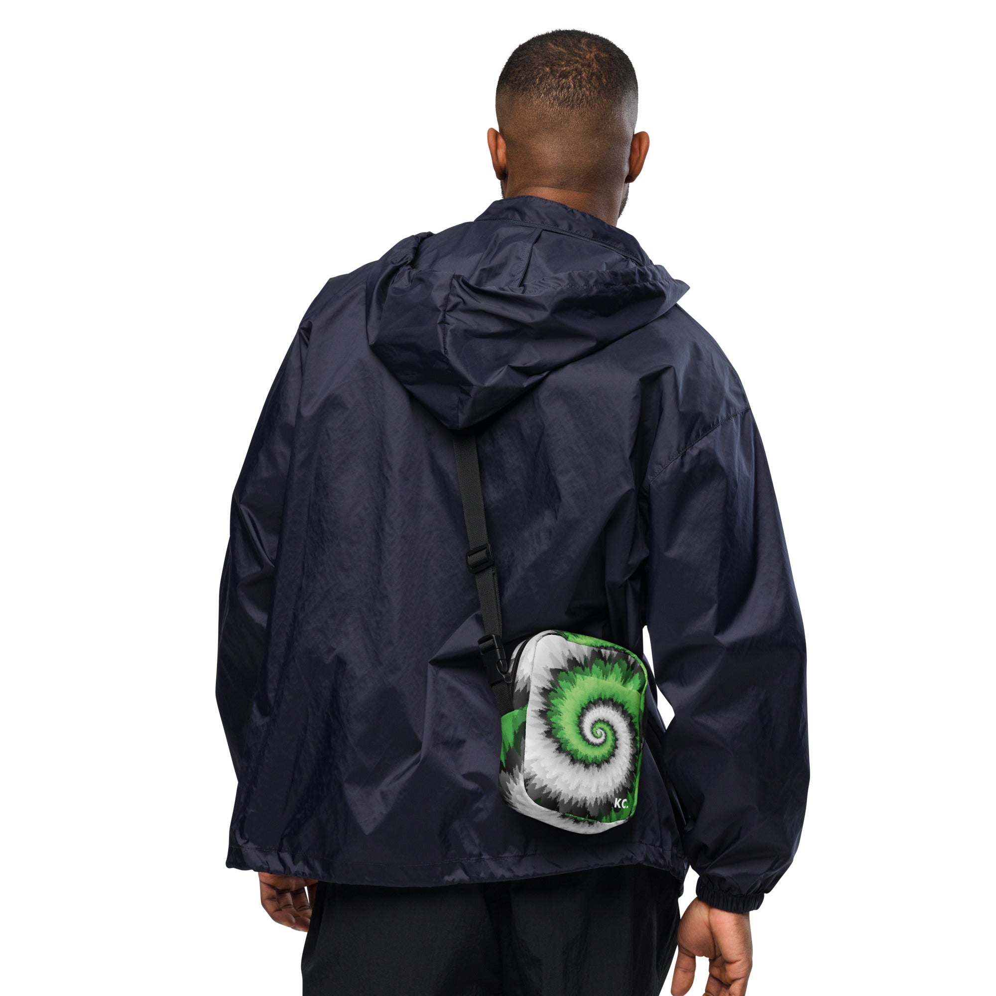 Utility crossbody bag Tie Dye Spiral Aromantic