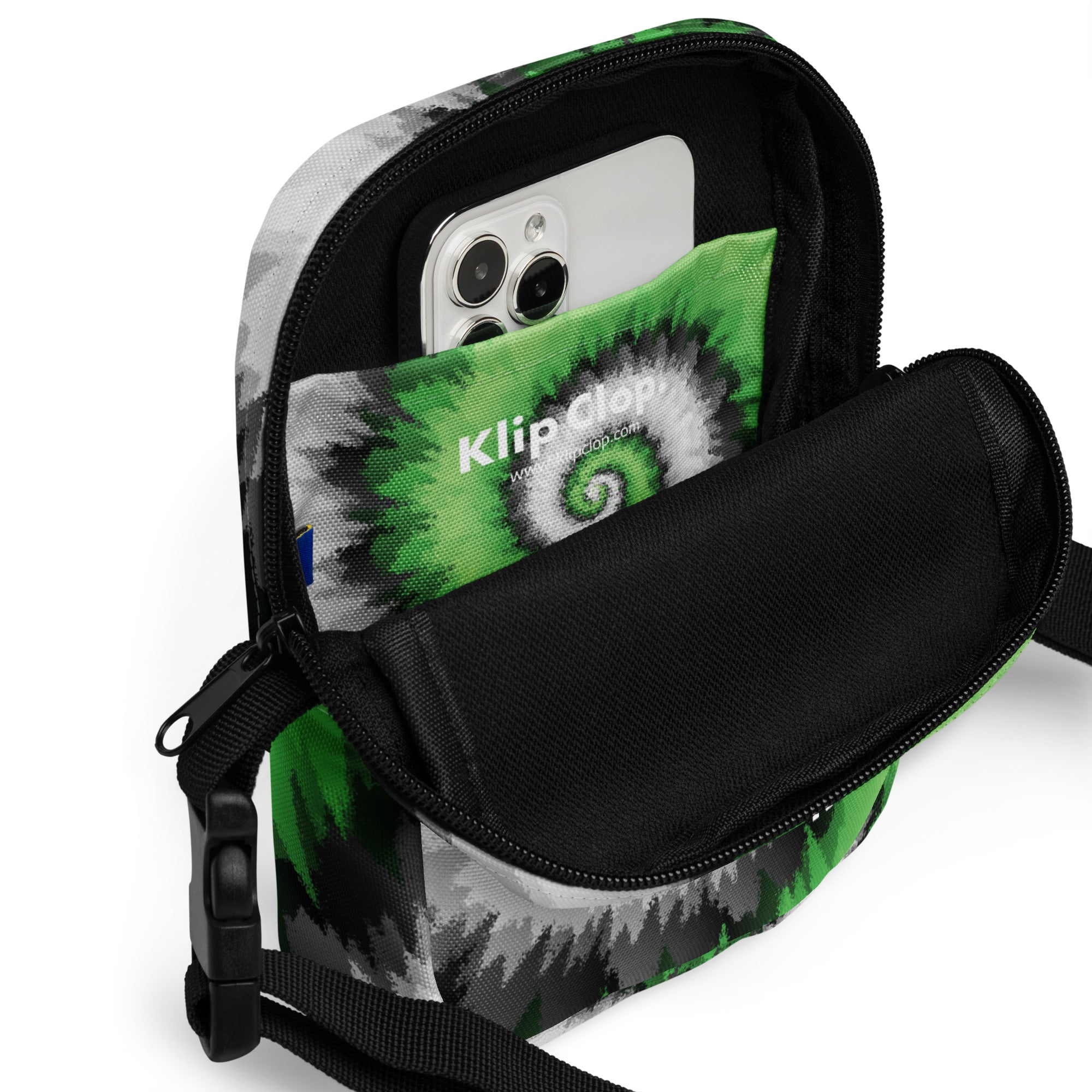 Utility crossbody bag Tie Dye Spiral Aromantic