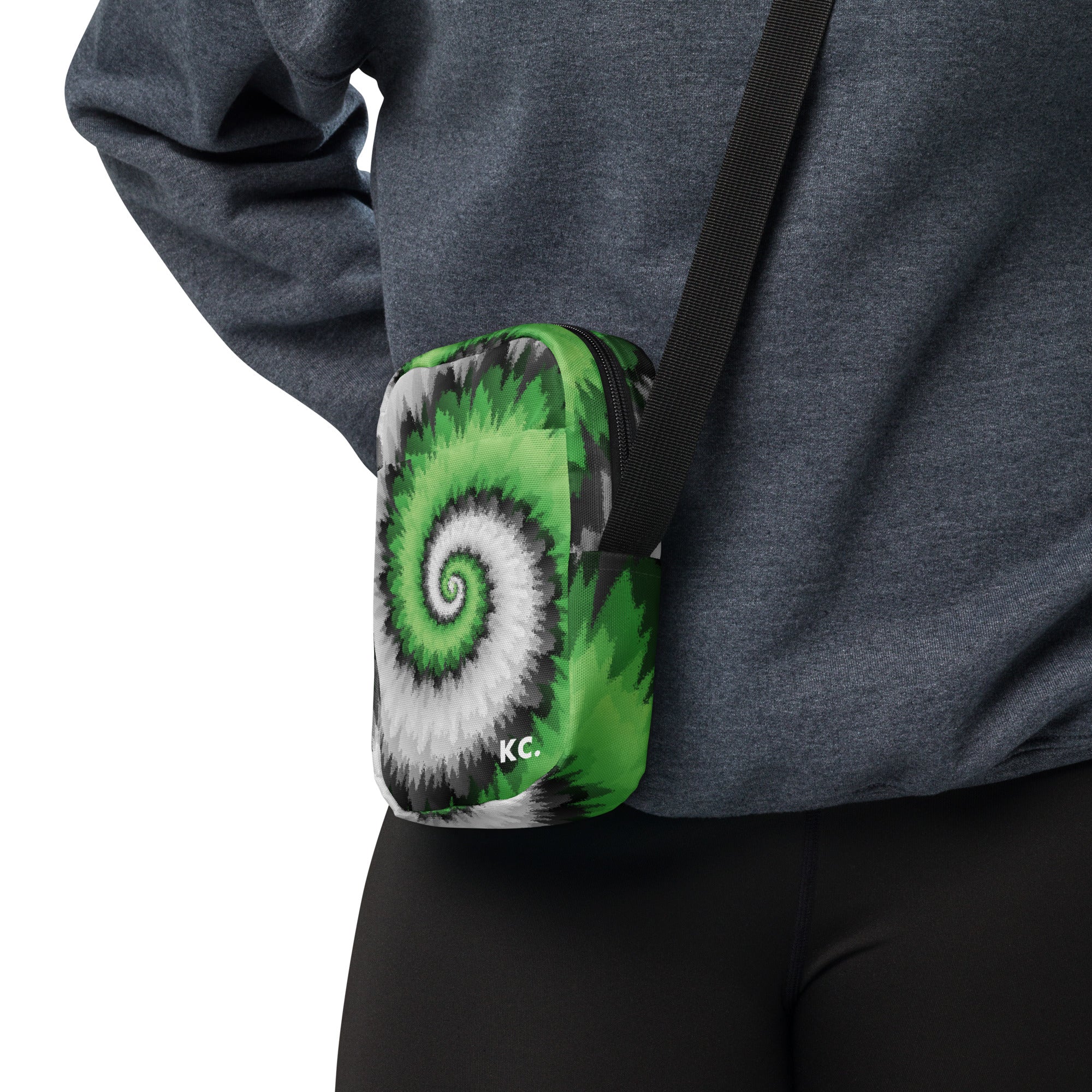 Utility crossbody bag Tie Dye Spiral Aromantic